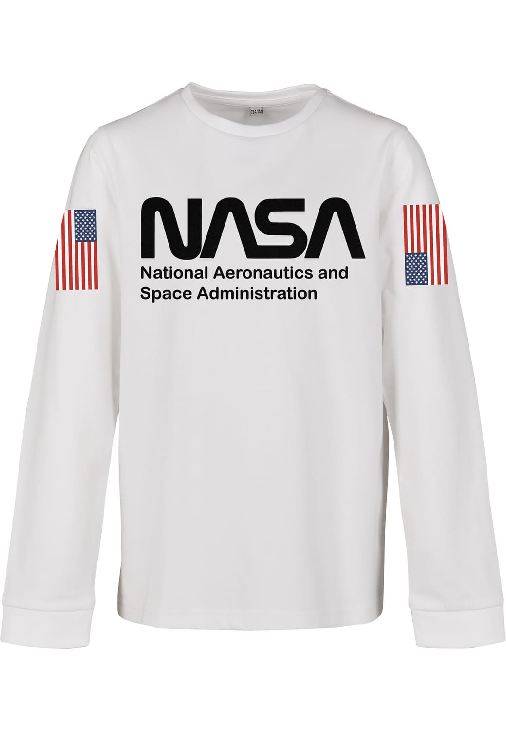 MTK071-00220-0137 Maglione / Longsleeve girocollo NASA Worm bambini bianco 158/164