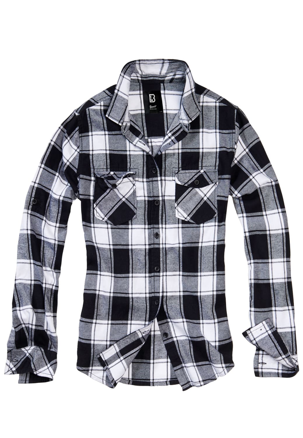 BD9336-01248-0231 Camicia di flanella Amy donna Brandit bianco/nero 7XL