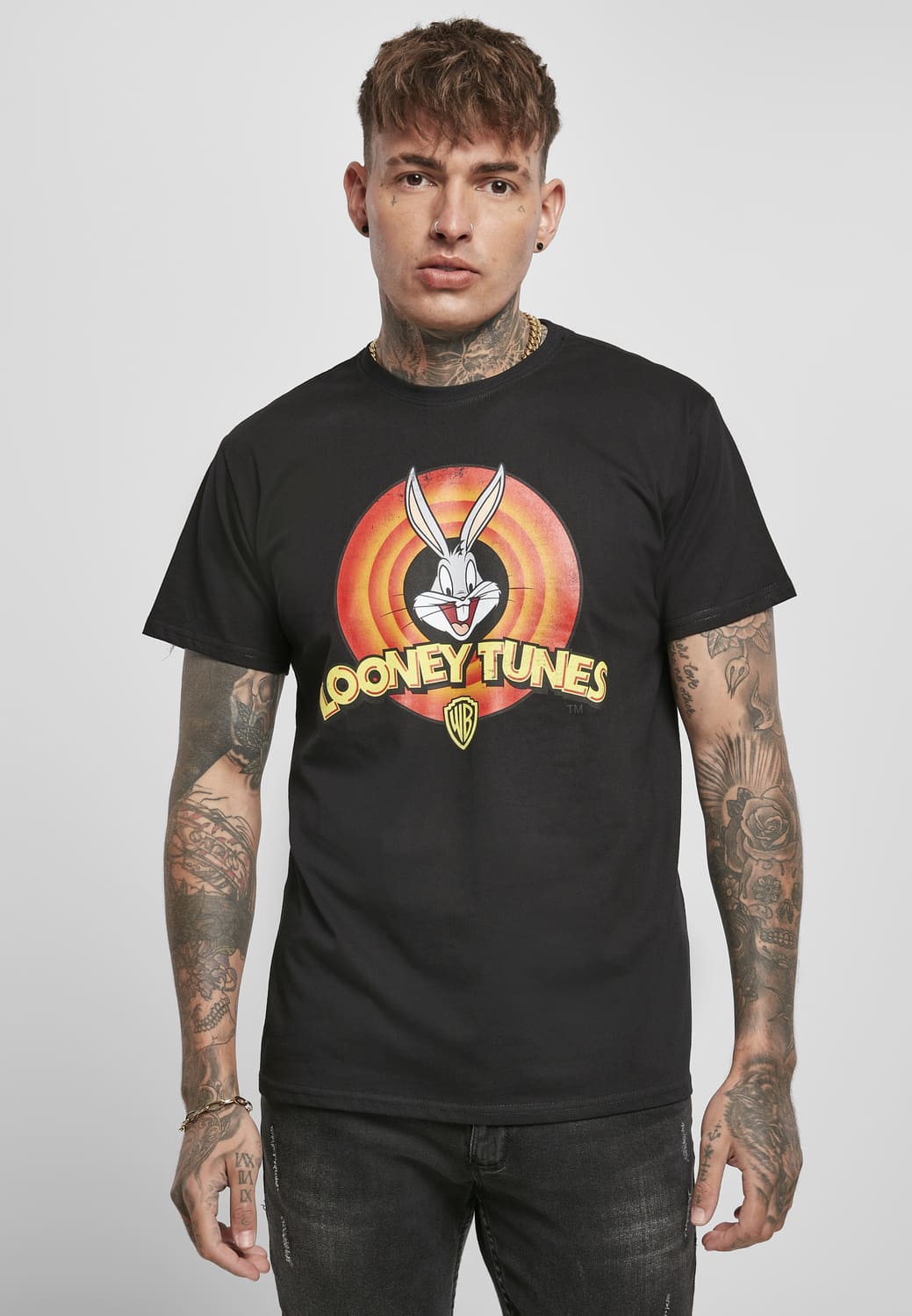 MC565-00007-0060 Looney Tunes T-shirt Bugs Bunny Logo black XXL