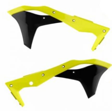 POL-8459900001 Carene laterale anteriore Polisport giallo fluo Kawasaki KXF 250, COD: POL-8459900001