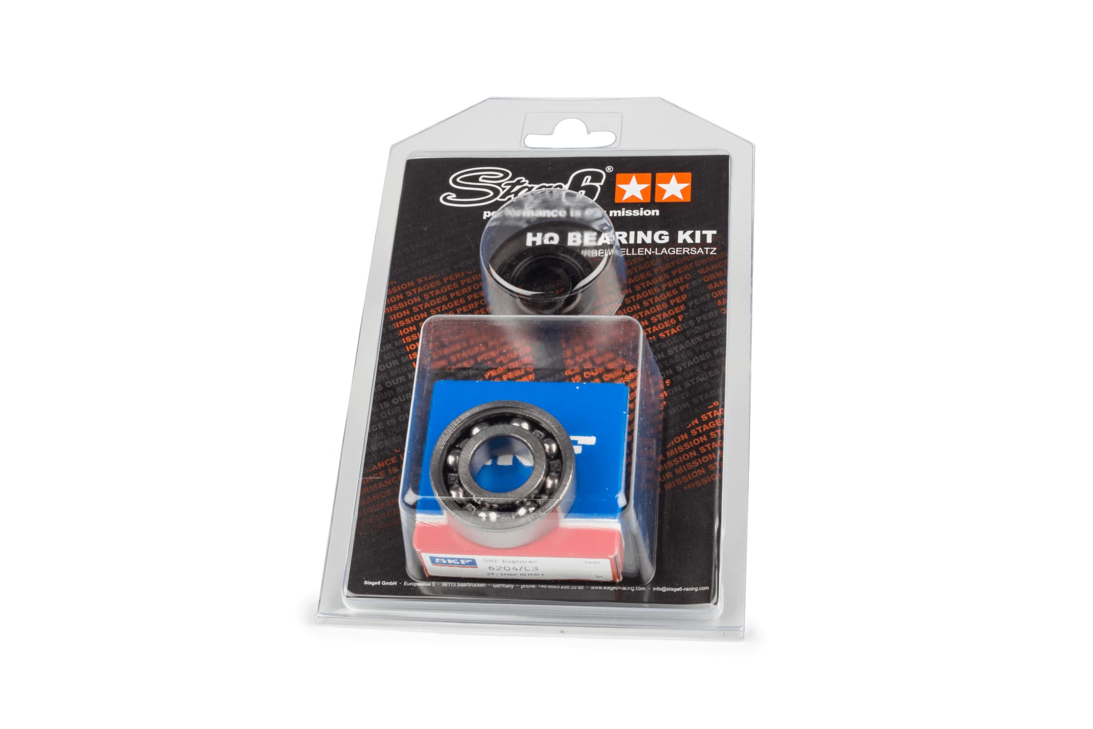 S6-80332C3/MET Set cuscinetti + paraolio albero motore Stage6 C3 acciaio Peugeot 103, COD: S6-80332C3/MET