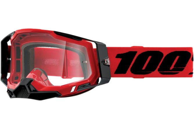 HDP26012894 100% Racecraft 2 Cross Mask Transparent Red