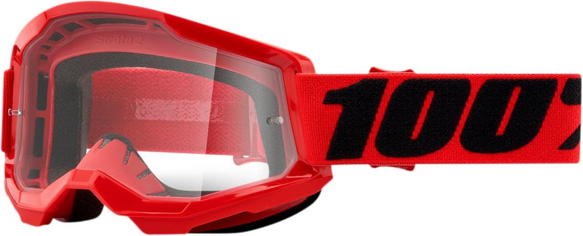 HDP26012926 100% Strata 2 Cross Mask Transparent Red