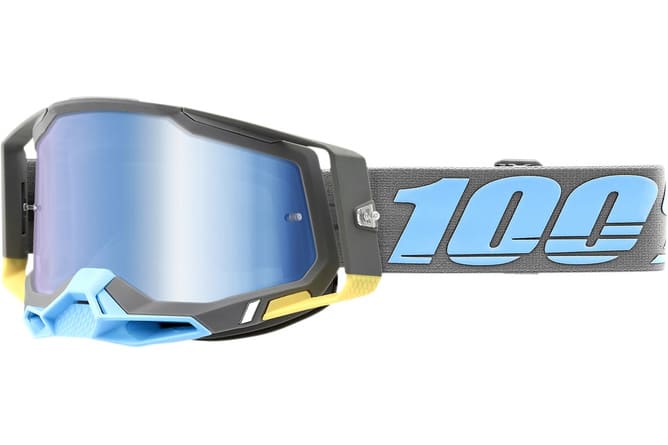 HDP26013078 Maschera cross 100% Racecraft 2 TRINIDAD specchio blu