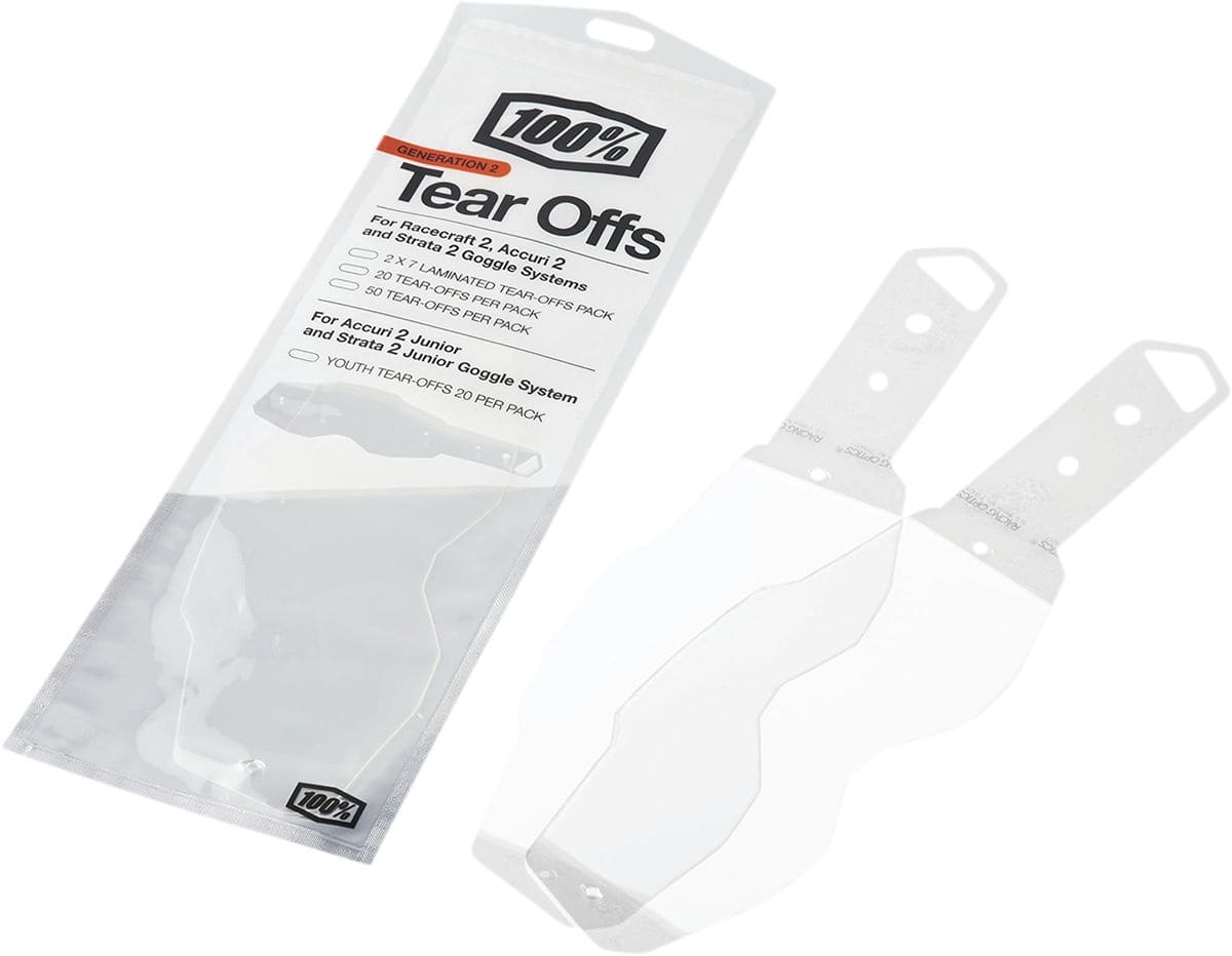 HDP26020942 Tear offs 100% Racecraft 2 / Accuri 2 / Strata 2 laminato (2 pacchi da 7), COD: HDP26020942