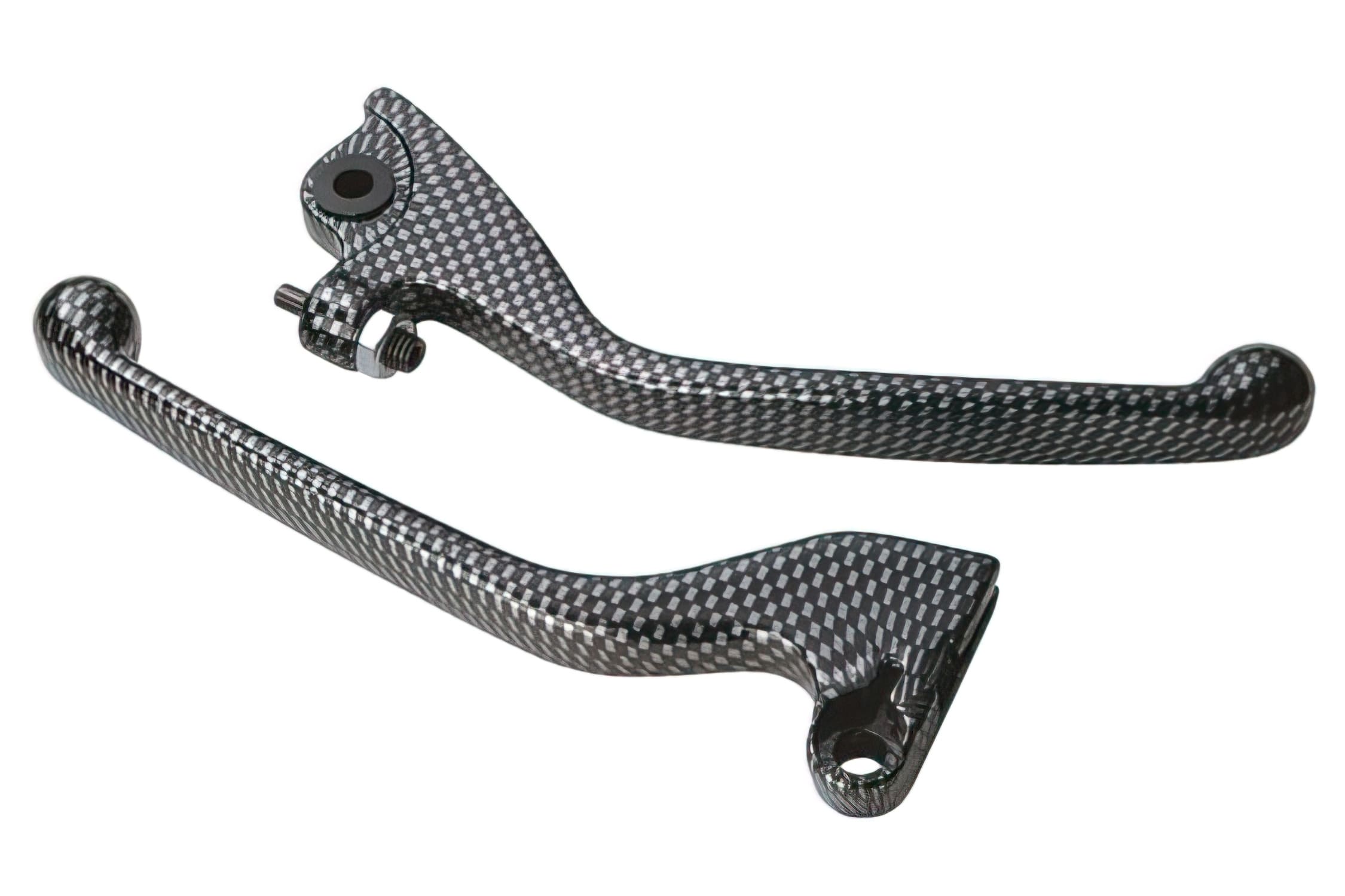CGN450247 Brake Levers (x2), carbon look, Derbi GPR / Peugeot XP6