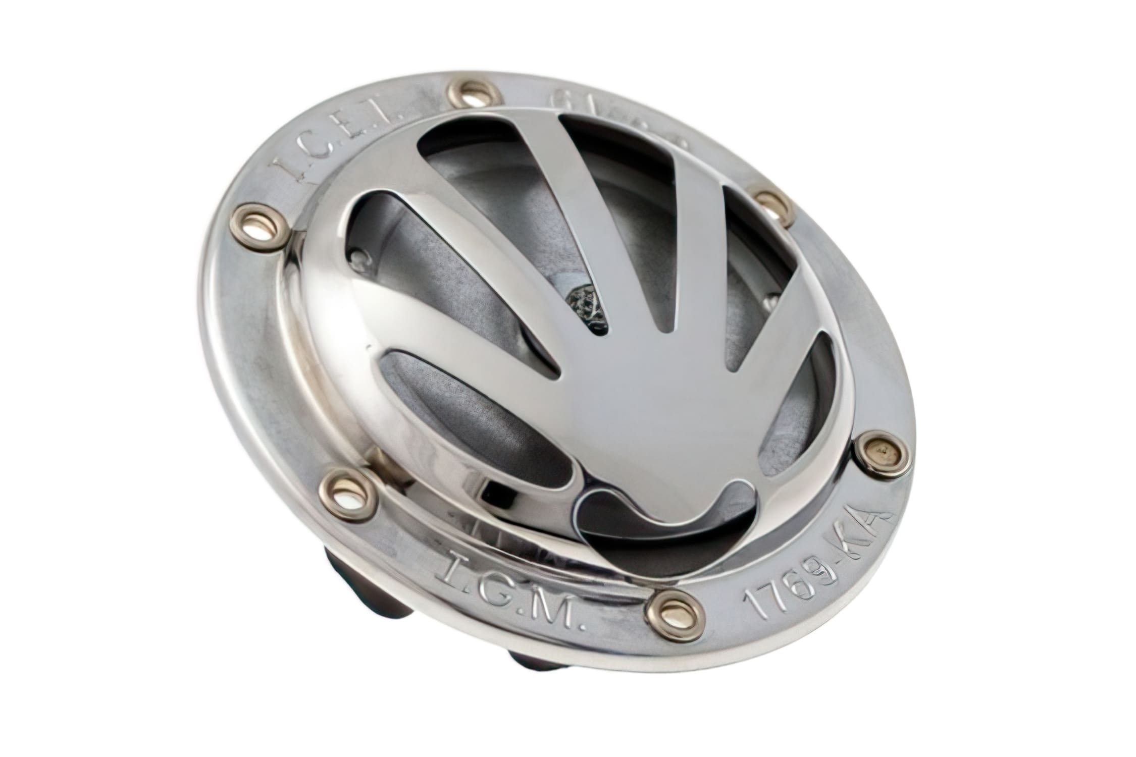 R246070180 Clacson RMS D.72mm 6V AC cromato, Vespa SS 50-90cc / Nuova 125cc, COD: R246070180