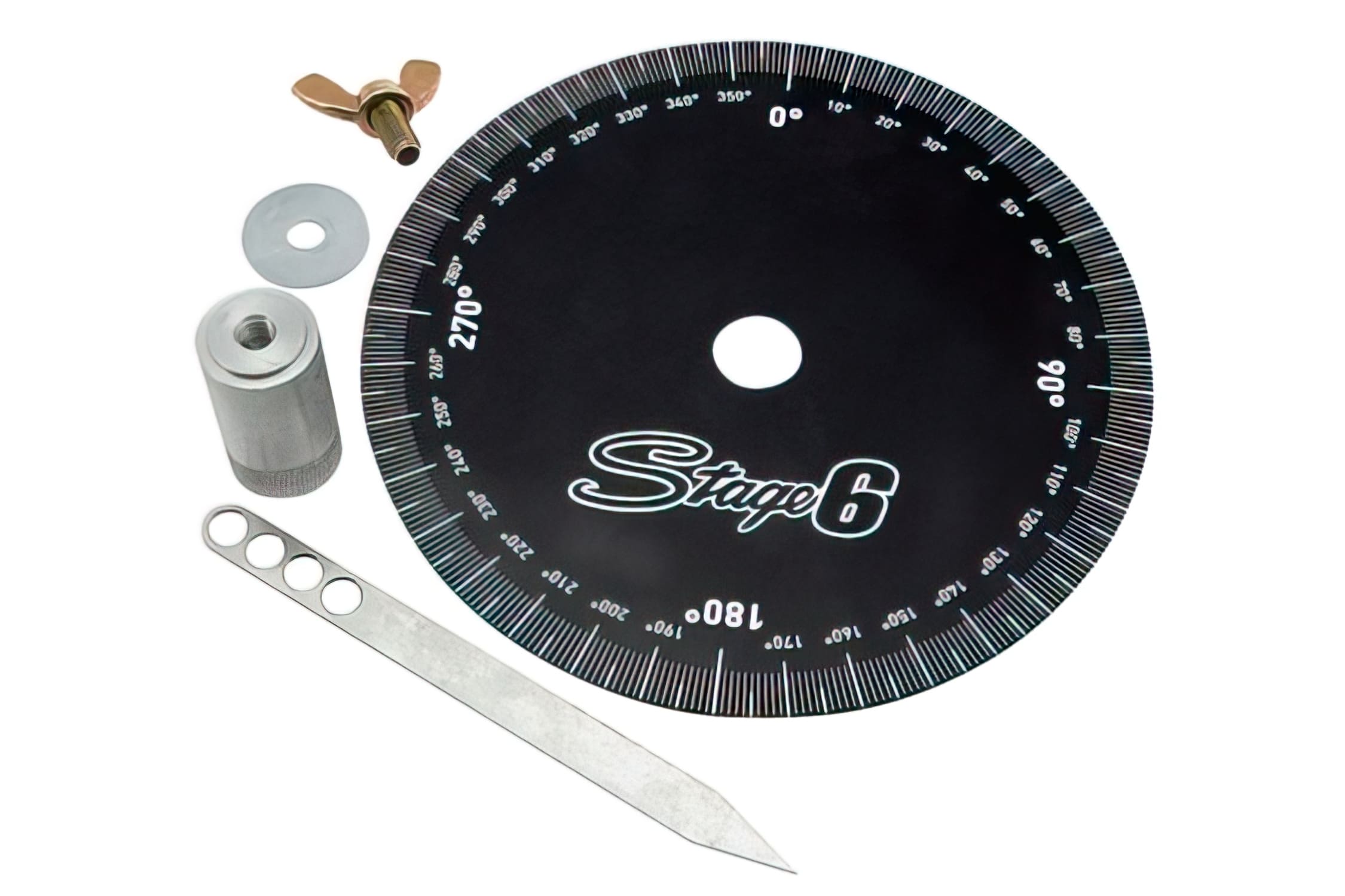 S6-4000SC Disco Graduato Stage6, nero anodizzato, incl. Accesori per il Montaggio