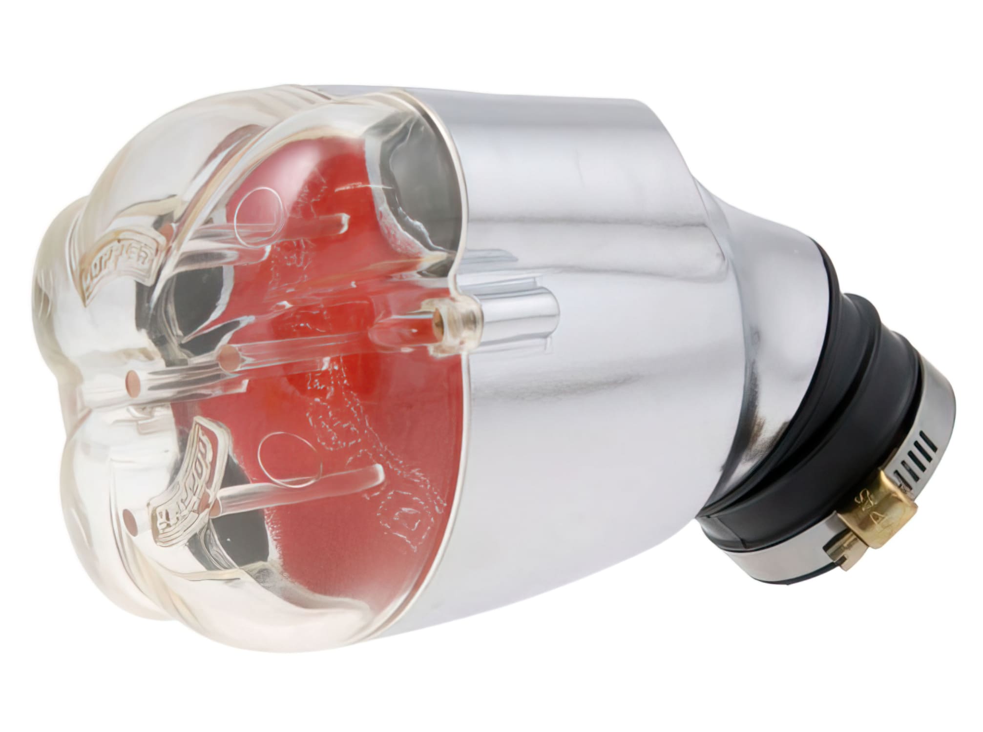 CGN458370 Filtro Aria Doppler, Venturi Air System NewStyle, argento - Filtro rosso