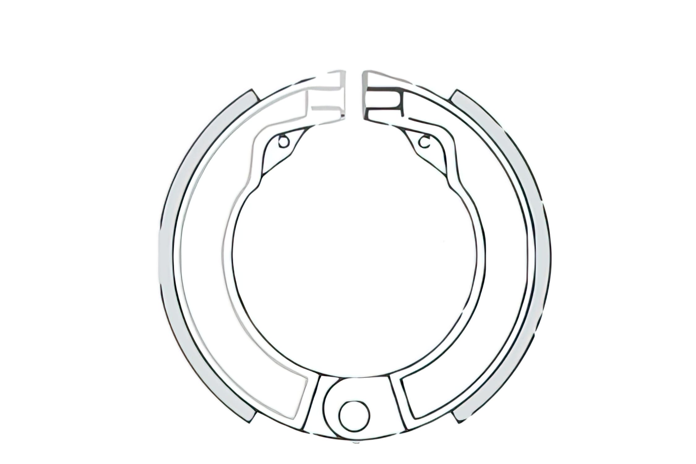 R225120550 Ganasce Freno posteriore RMS Vespa Super 125 - 150cc (VNC1T-VBC1T), COD: R225120550