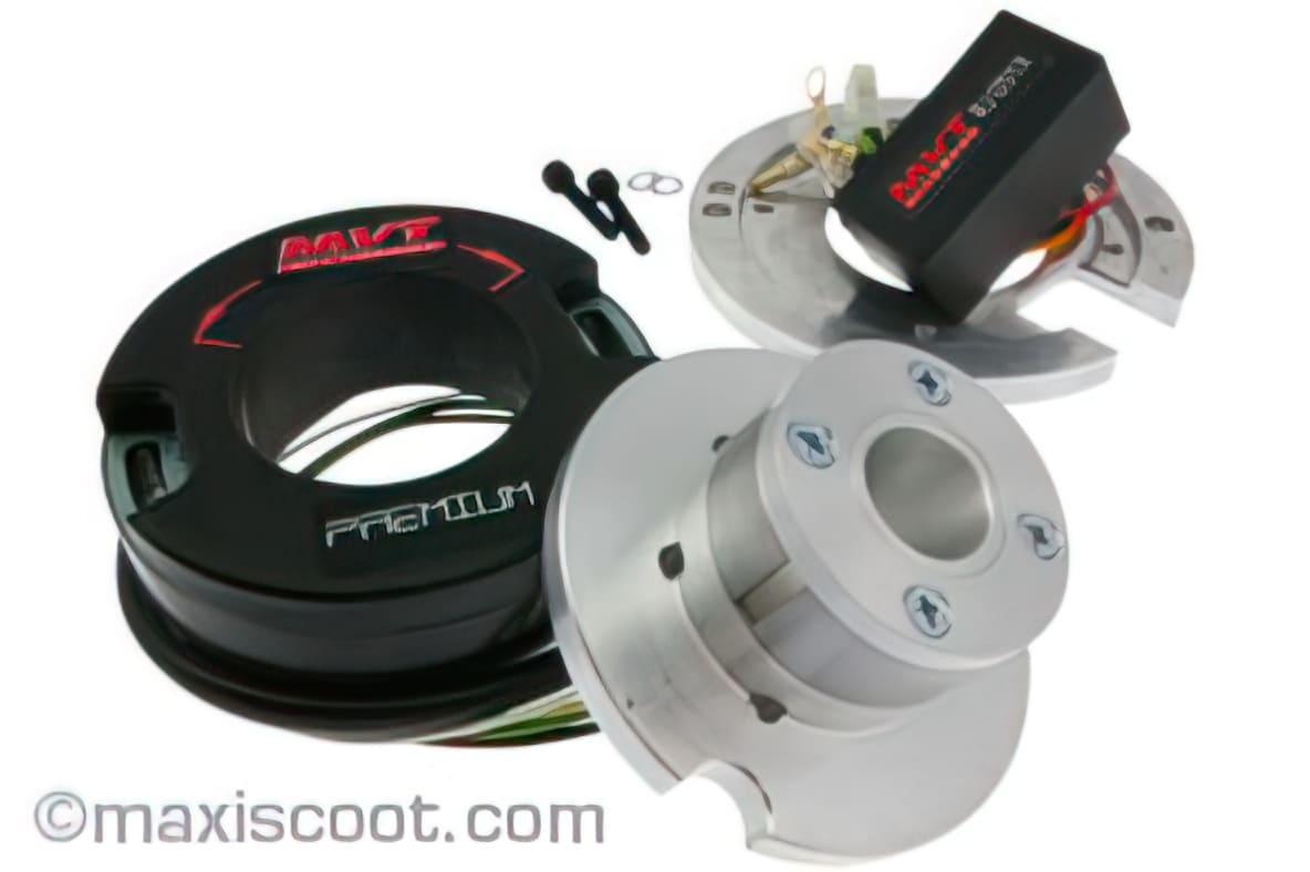 MVT-PREM10 Accensione a Rotore Interno MVT “Premium” con Bobina LED, Peugeot Ludix AC / LC, COD: MVT-PREM10