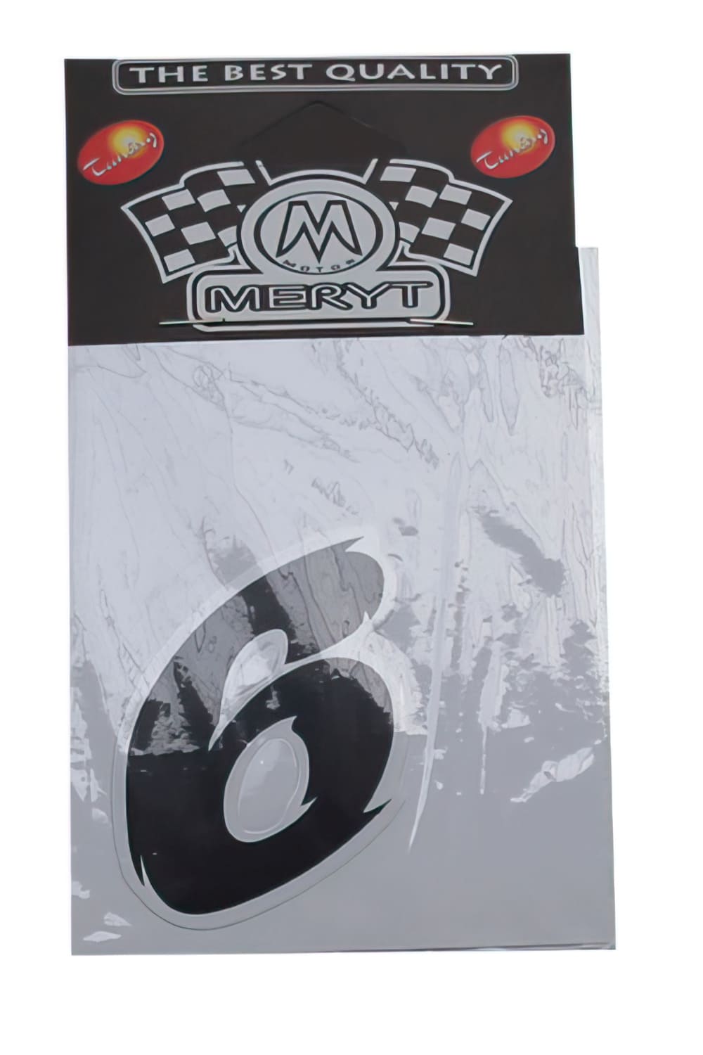 STICK-1298 Adesivo Nummero 6, nero (h. 5.5 cm)