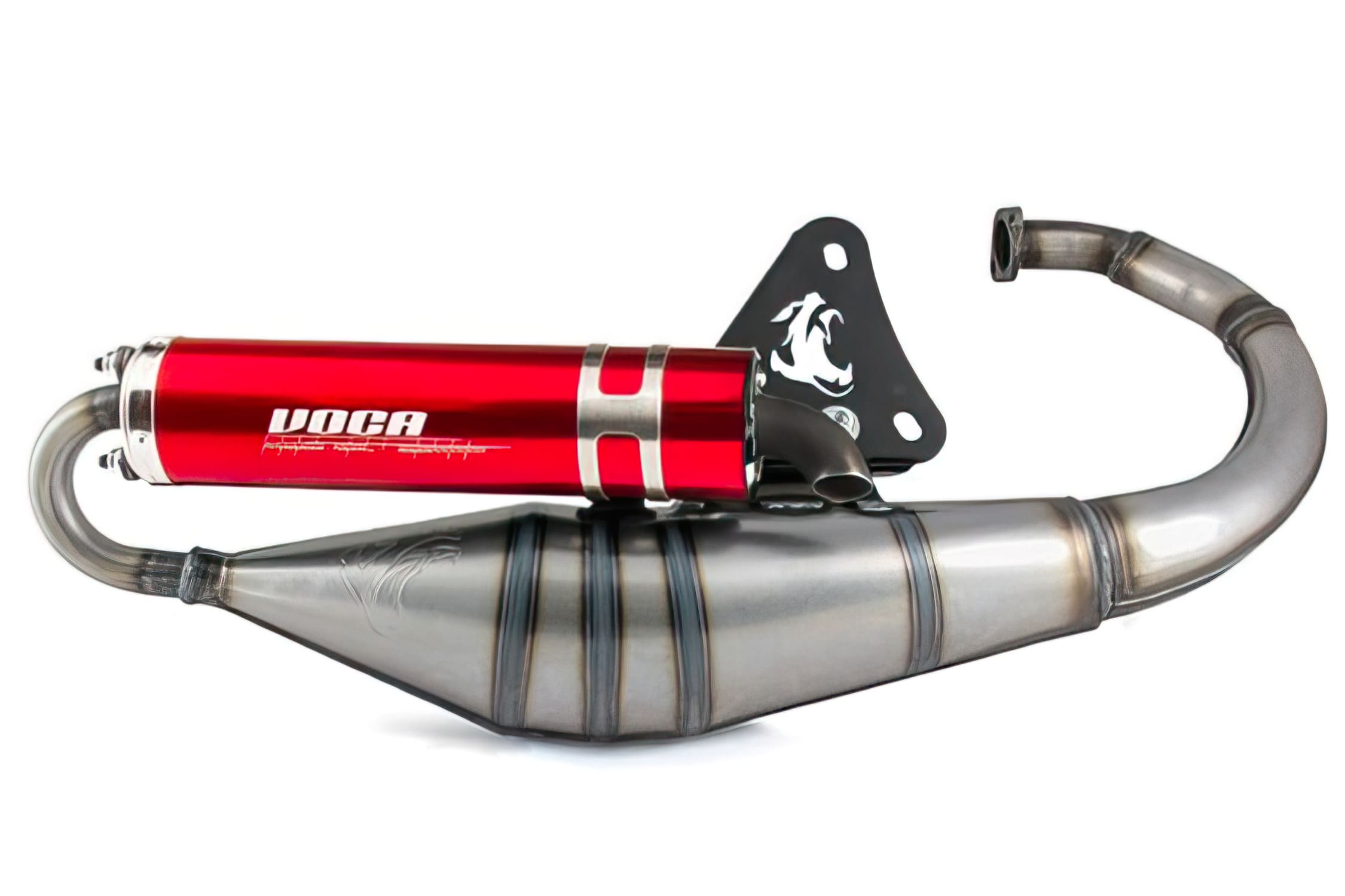 VCR-RD45168/RE Marmitta Voca Sabotage V2 50/70, rosso, MBK Booster / Stunt