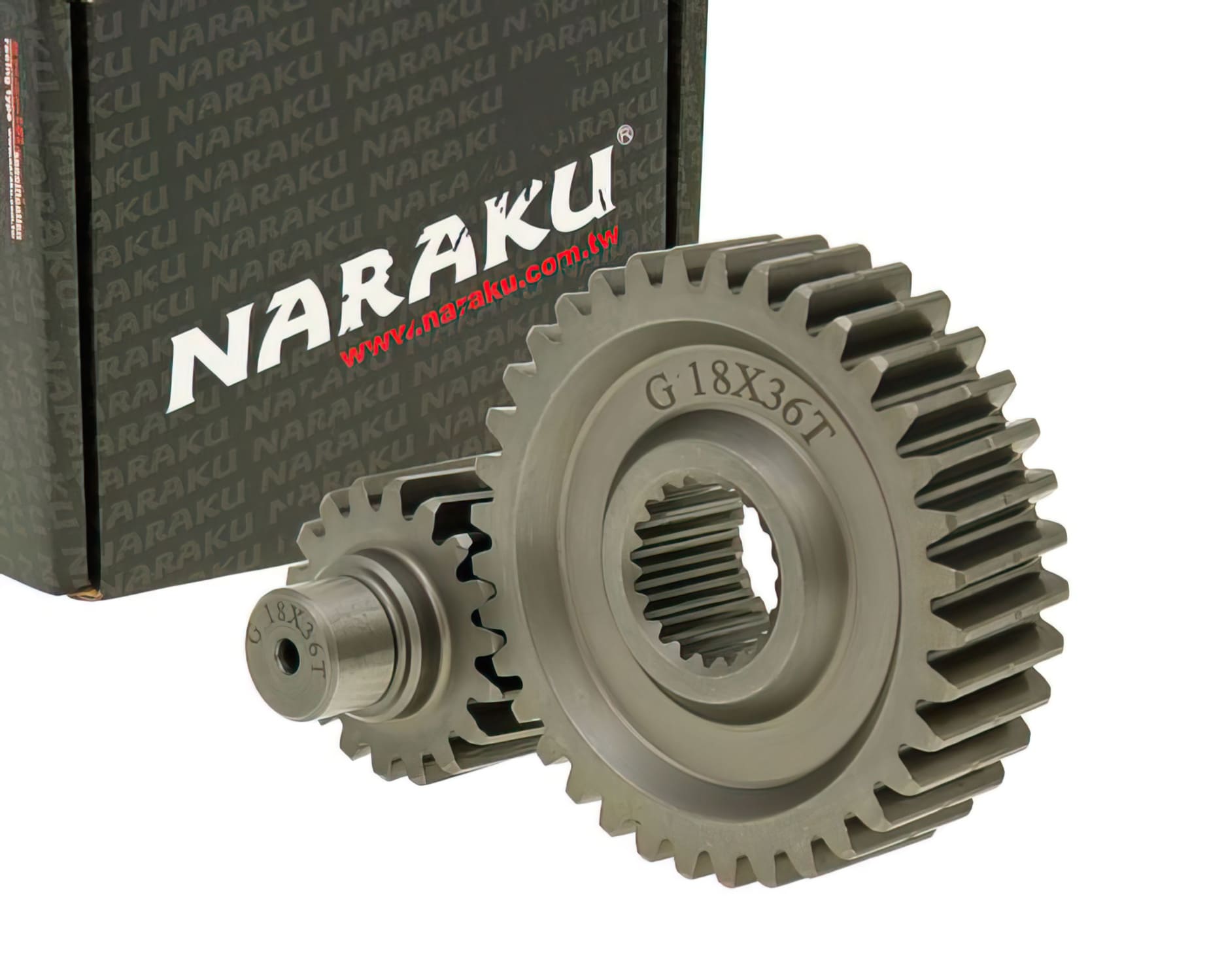 NK900.99 Ingranaggi secondari Naraku Racing 18/36 +35% GY6 125/150ccm 152/157QMI
