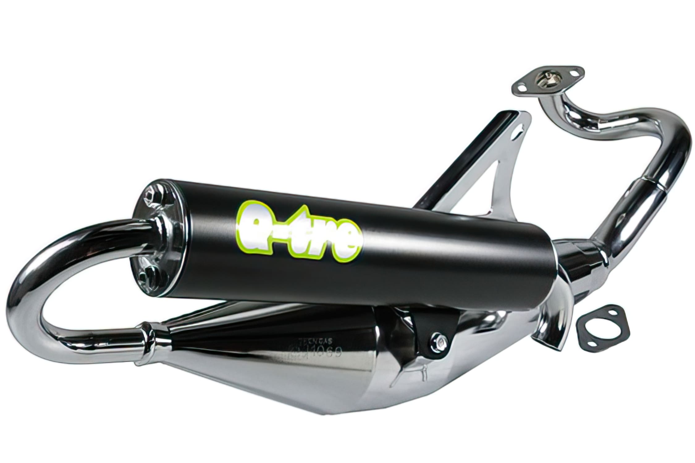 TG0608250-CR Marmitta Tecnigas Q-TRE, Peugeot orizzontale, cromato, con omologazione, COD: TG0608250-CR