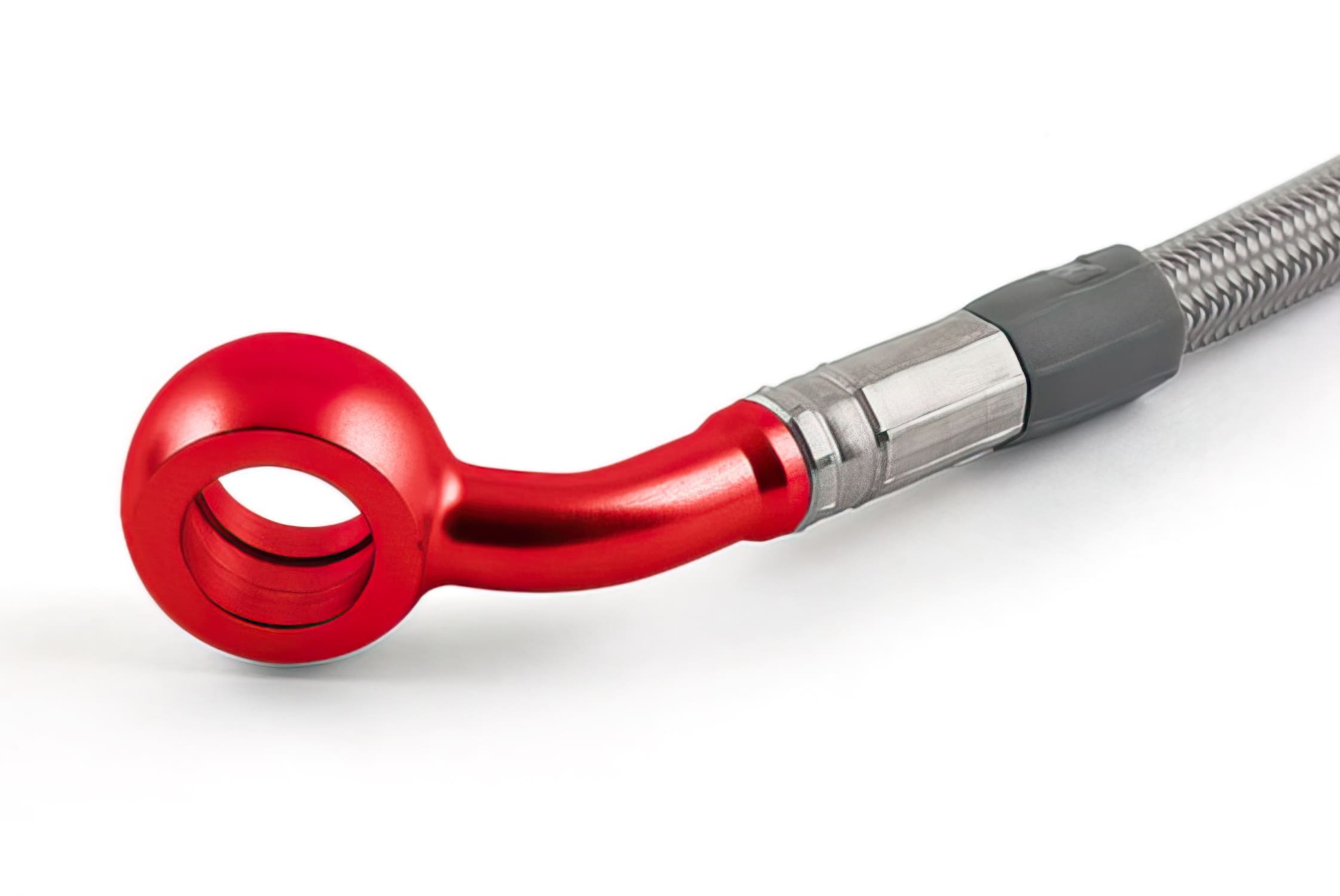 MO-3513125/04 Tubo Freno posteriore Acciaio Inox / Raccordo rosso Motacc MBK Nitro / Aerox