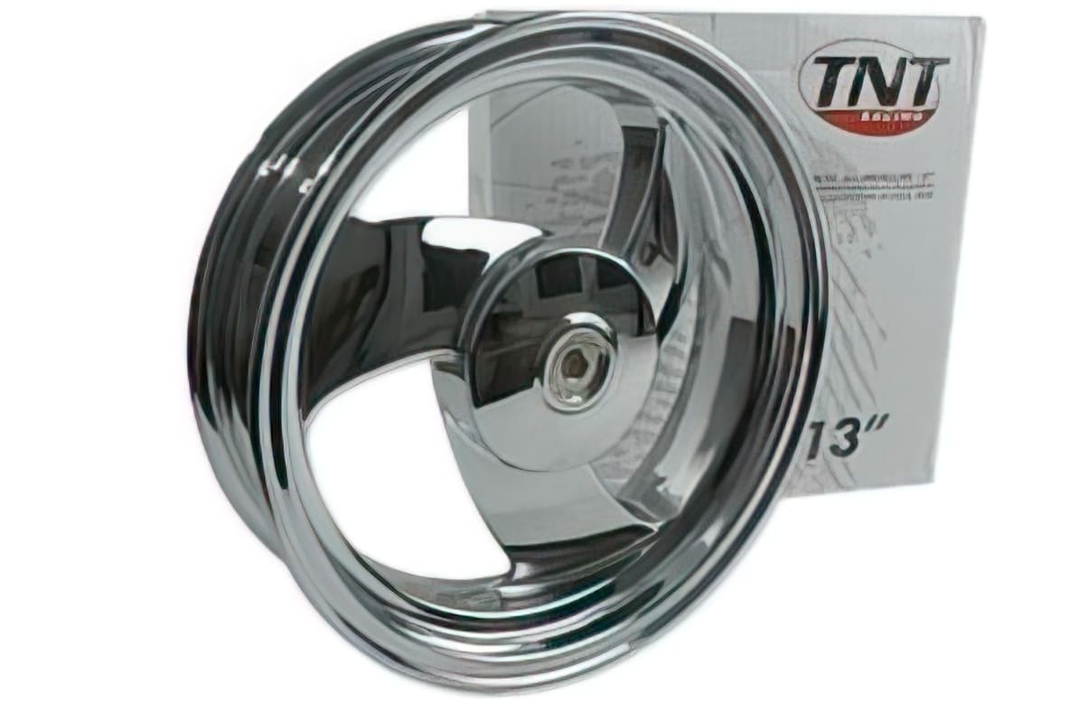 A253038A Cerchio (13x3,5'') posteriore cromato, MBK Stunt / Yamaha Slider (Freno a Tamburo), COD: A253038A