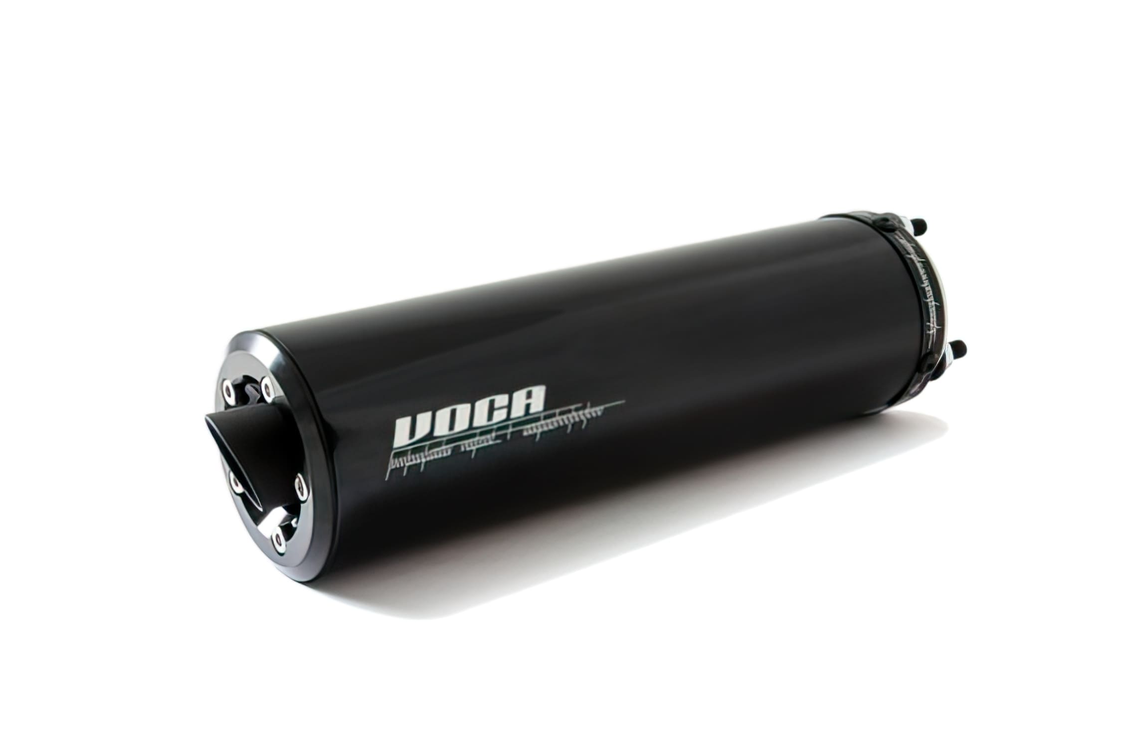 VCR-RD30200.01/BK VOCA Racing Silencer, Black Aluminum, 80cc, Suitable for SCR, Mk ProRace, MK SP, Barikit BRK