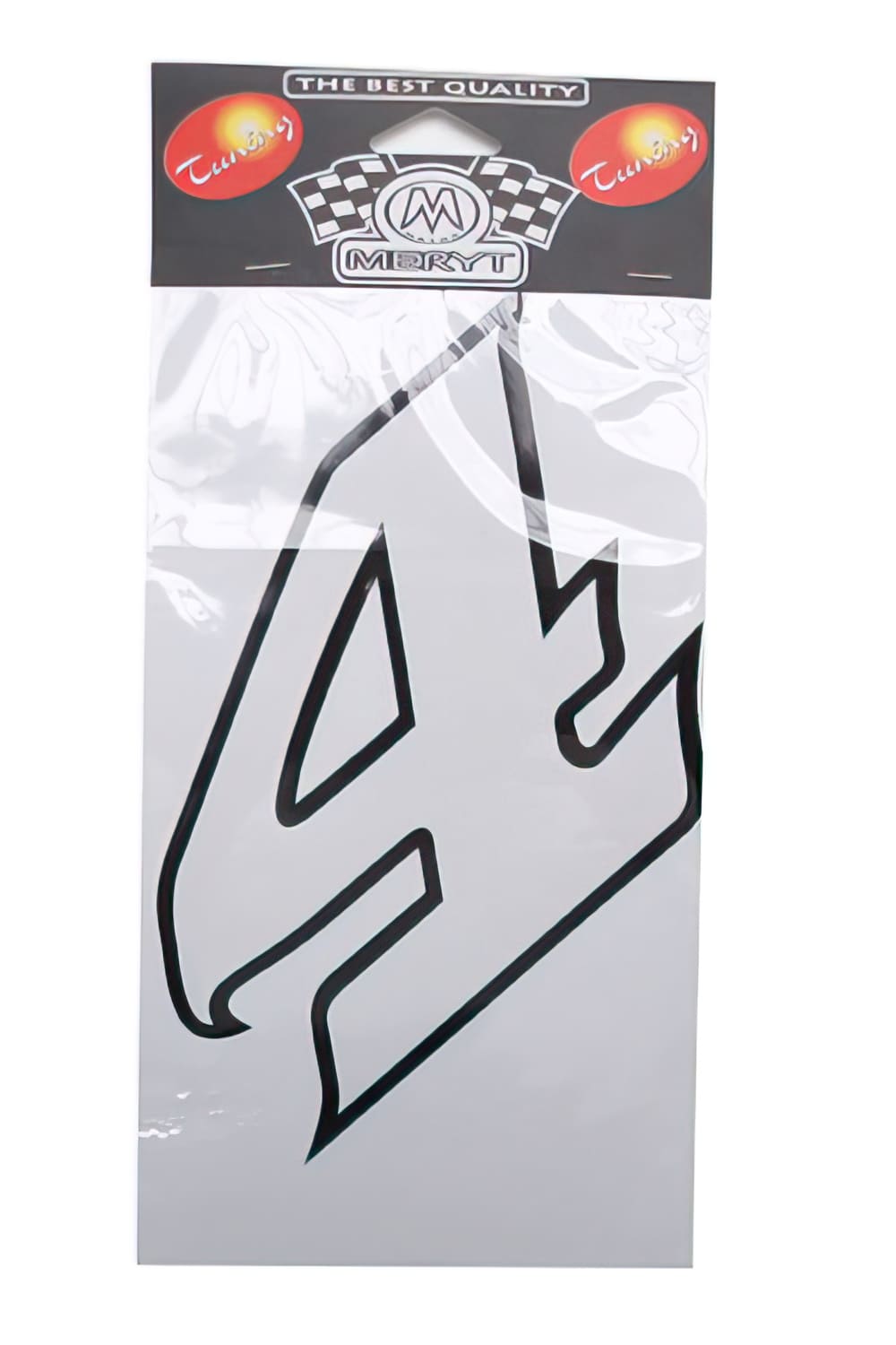 STICK-1286 Adesivo Nummero “4” bianco (h. 13 cm)