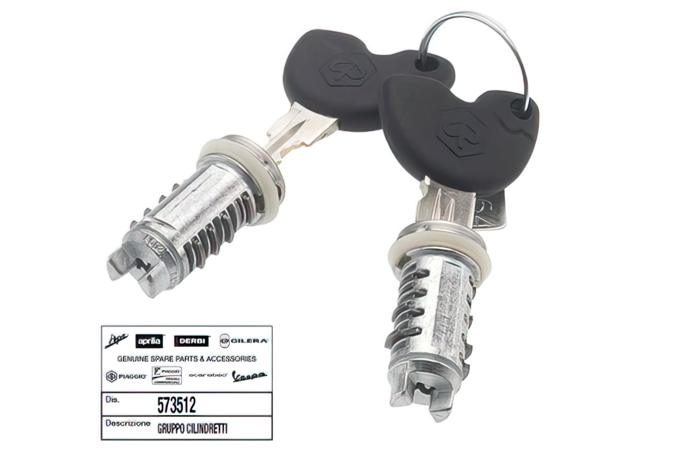 OE-PIA573512 Set Serrature - ricambio originale Piaggio NRG / Typhoon dopo il 2010, COD: OE-PIA573512