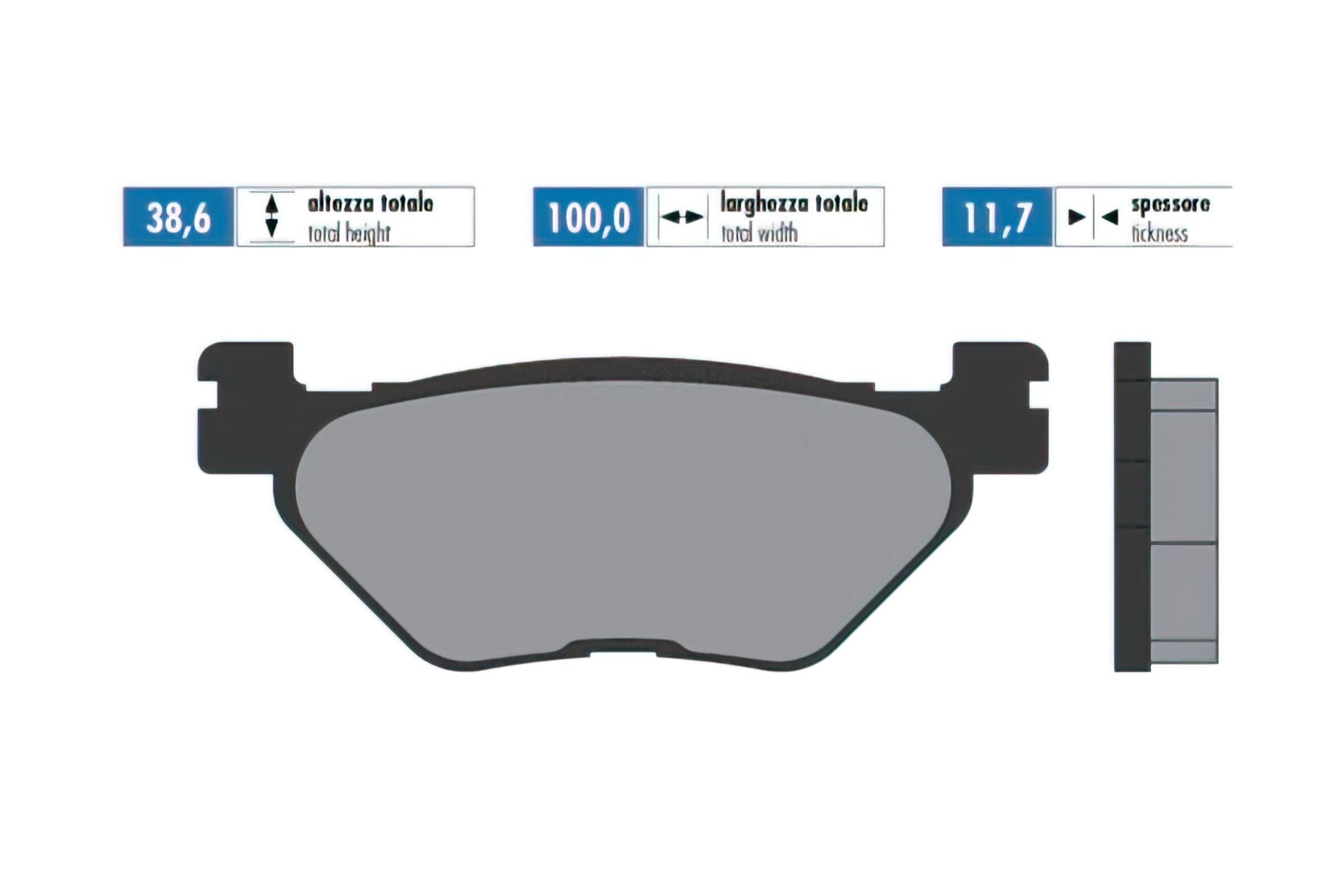 P174.2058 Pastiglie freno Polini sinterizzato Yamaha Tmax, COD: P174.2058