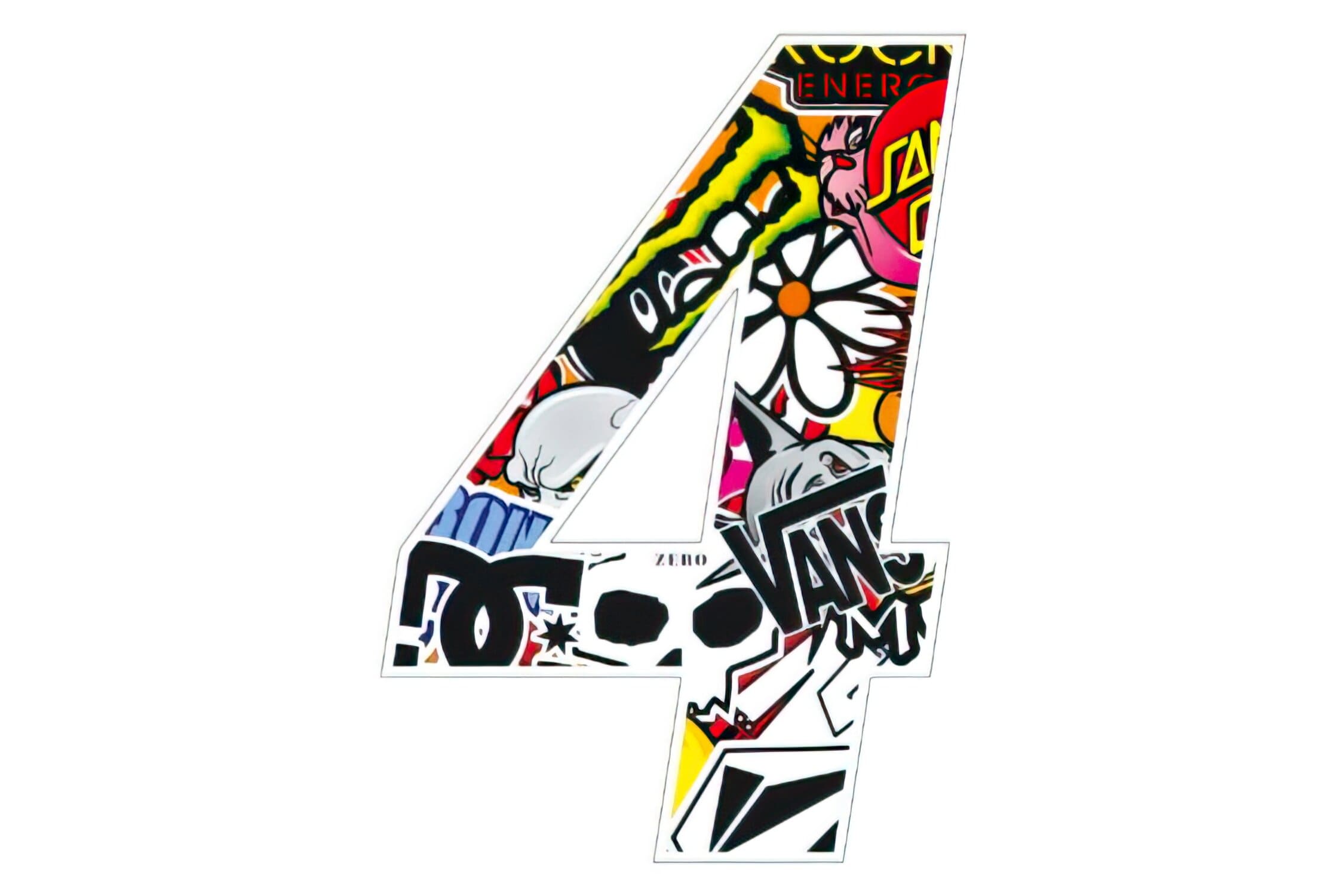 SP-050274 Adesivo numero 4 Sticker bombing