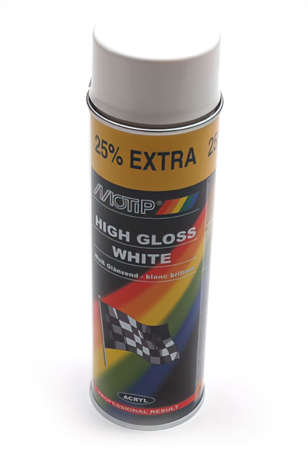 MOTIP4597 Motip Pro Acrylic Spray Paint Gloss White 500ml