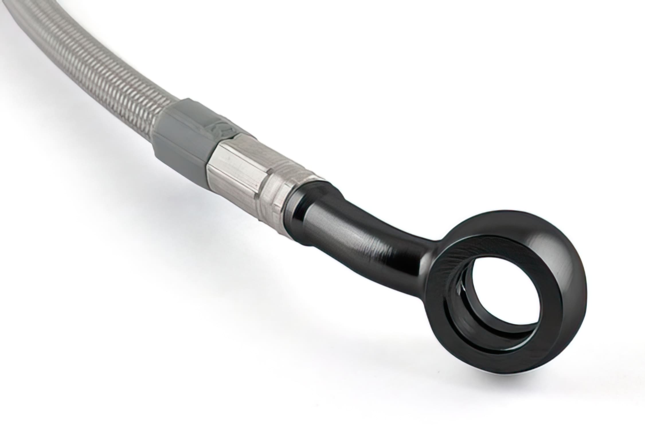 MO-3513125/01 Tubo Freno posteriore Acciaio Inox / Raccordo Nero Motacc MBK Nitro / Aerox