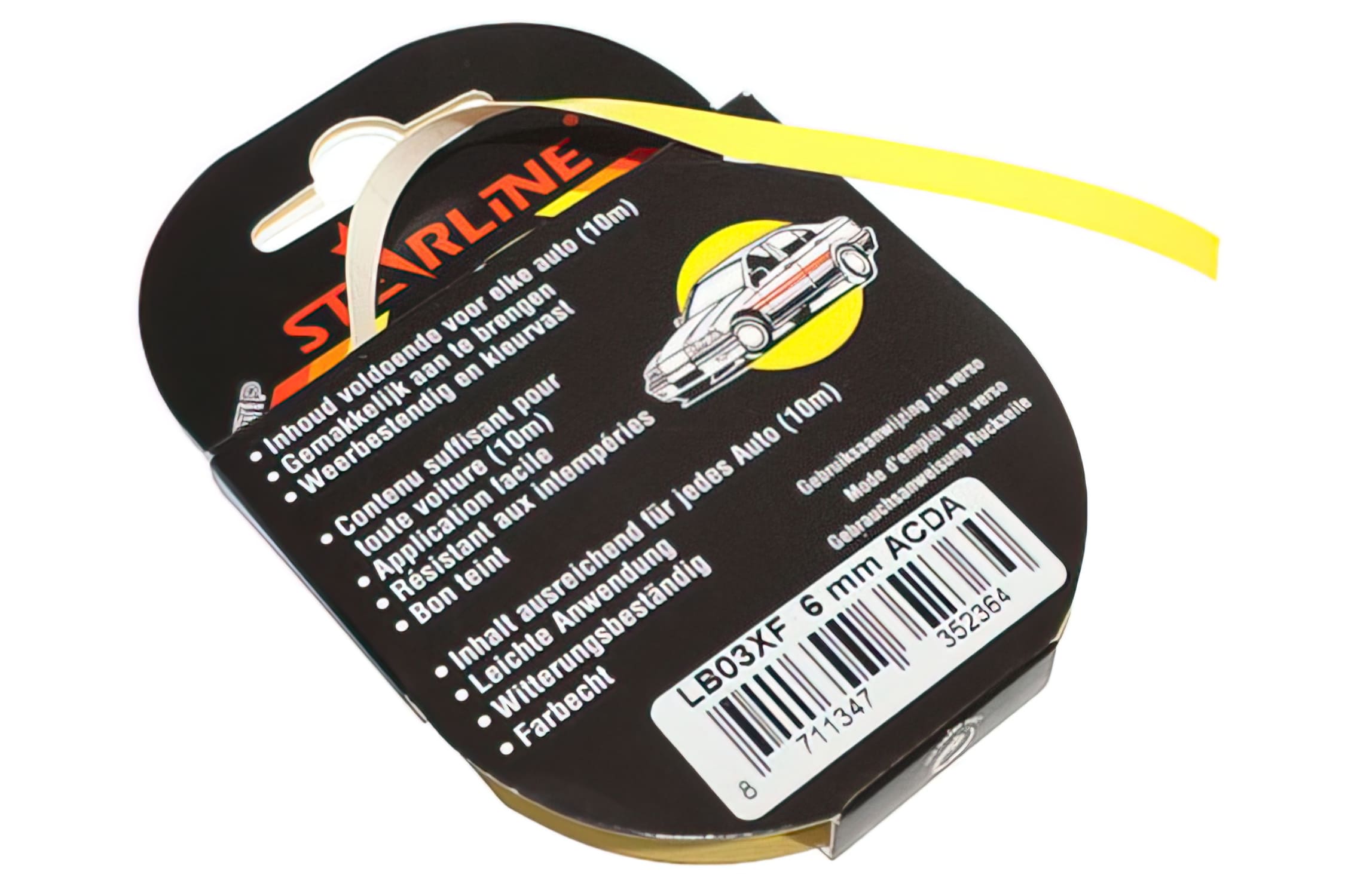 MOTIP27860 Adesivi per Cherchi 10m Motip Solidline giallo 6mm, COD: MOTIP27860