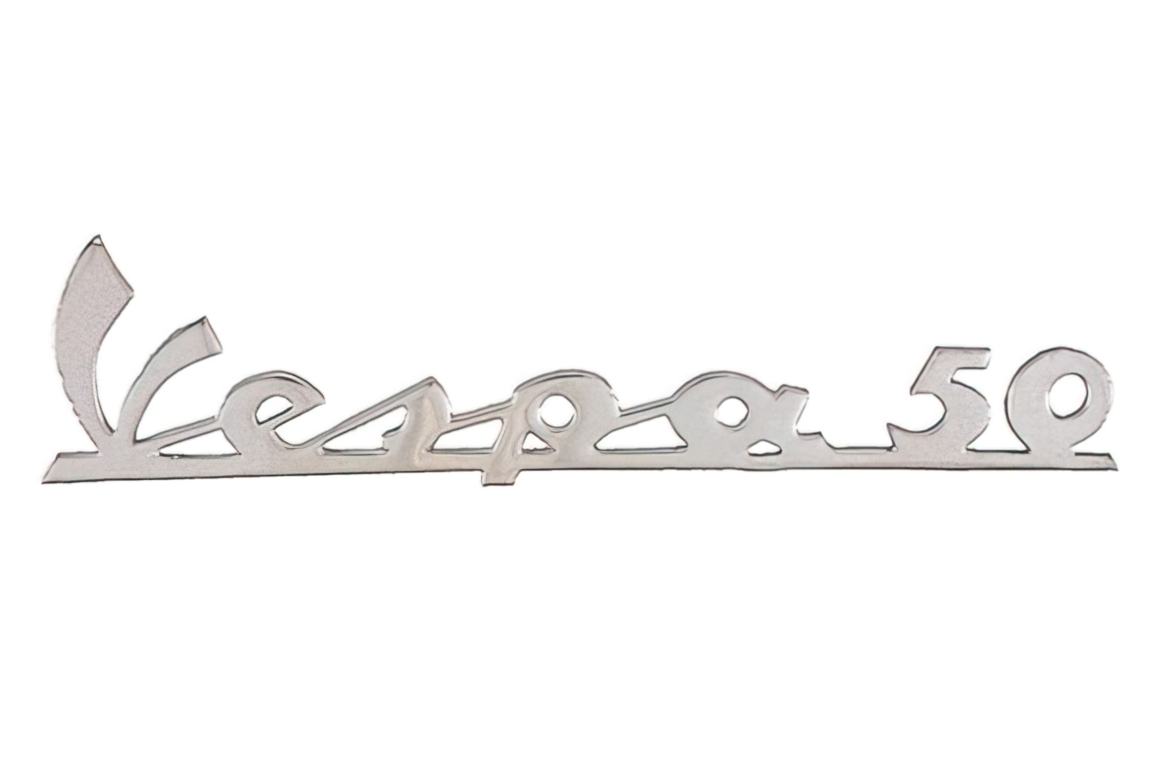 R142720240 Targhetta Vespa 50cc cromato, COD: R142720240
