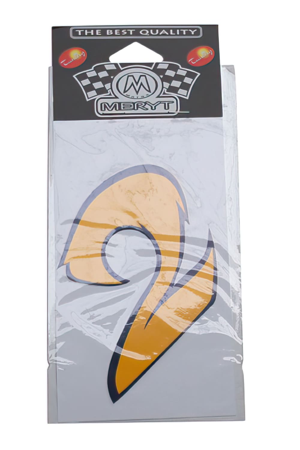 STICK-1277 Adesivo Nummero “2” giallo (h. 9 cm), COD: STICK-1277