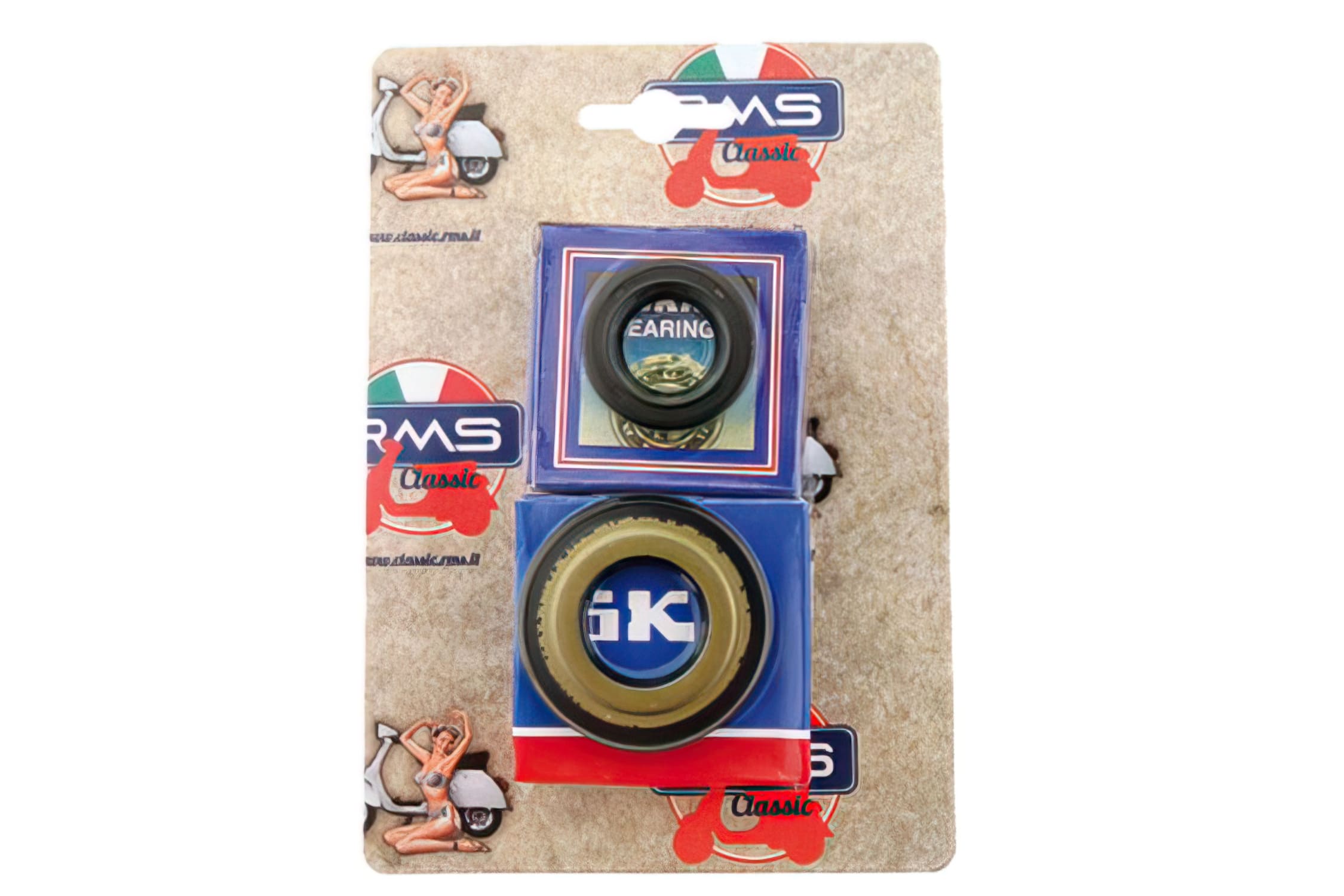 R100200760 Cuscinetti + Paraolio Albero Motore RMS Vespa 125cc Primavera / ET3, COD: R100200760