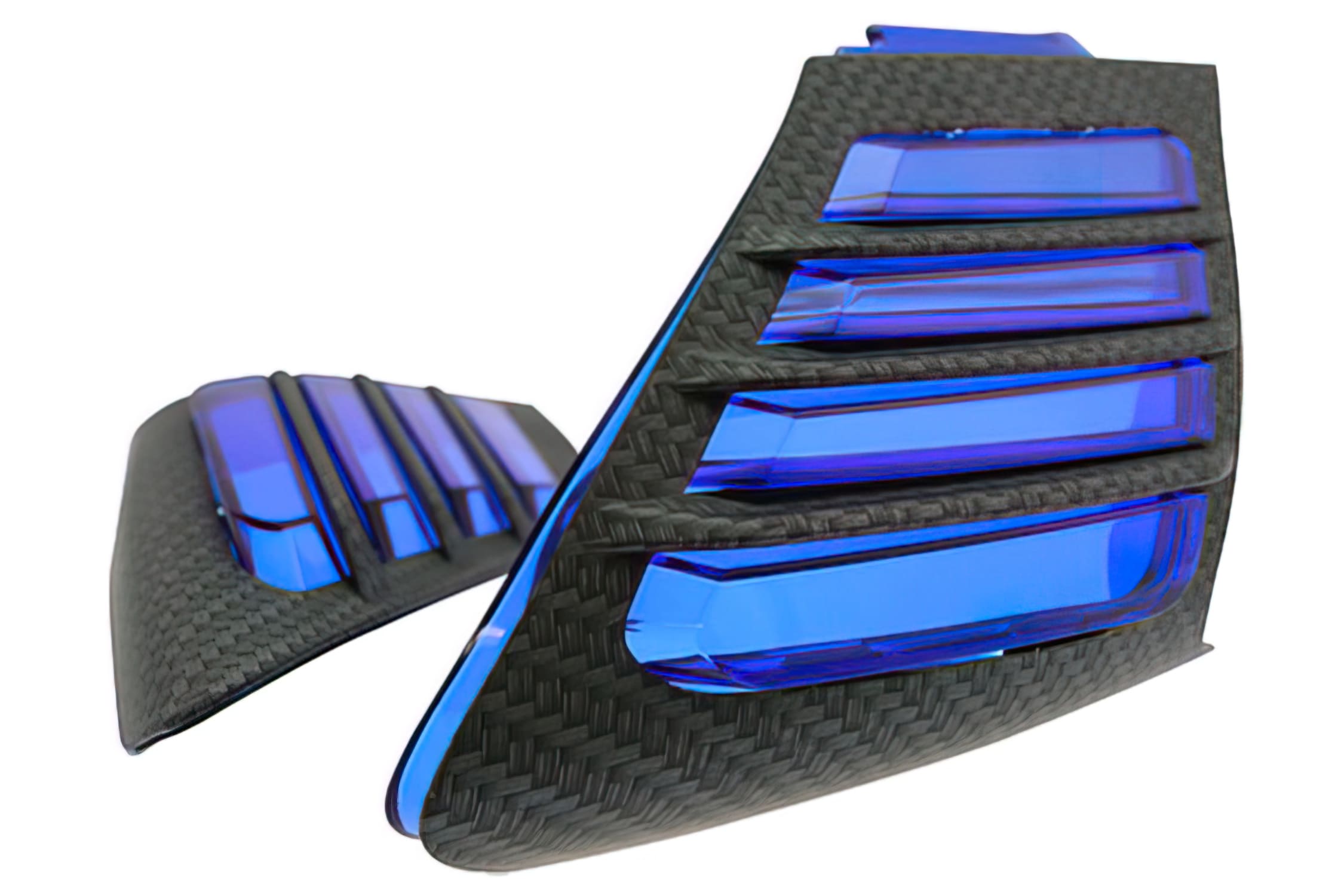 STR-514.10/BL Griglia Presa Aria STR8, Aprilia SR Factory, blu / real carbon look