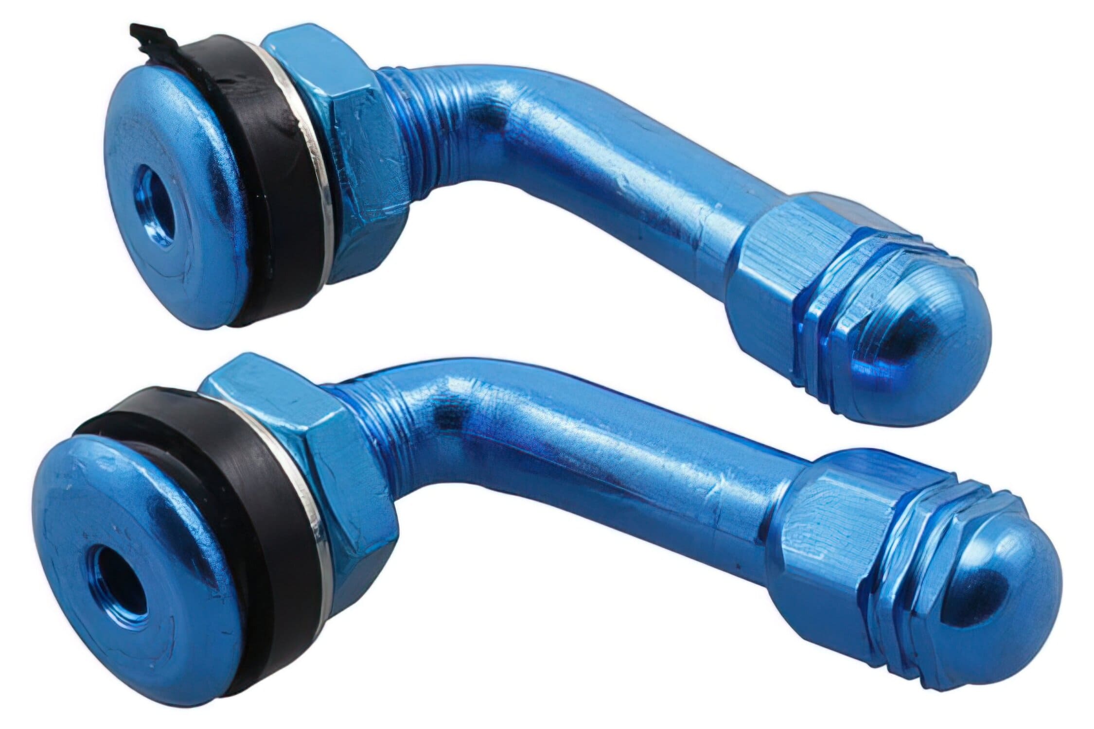 STR-545.66/BL Tappi Valvola angolati STR8, blu anodizzato, COD: STR-545.66/BL