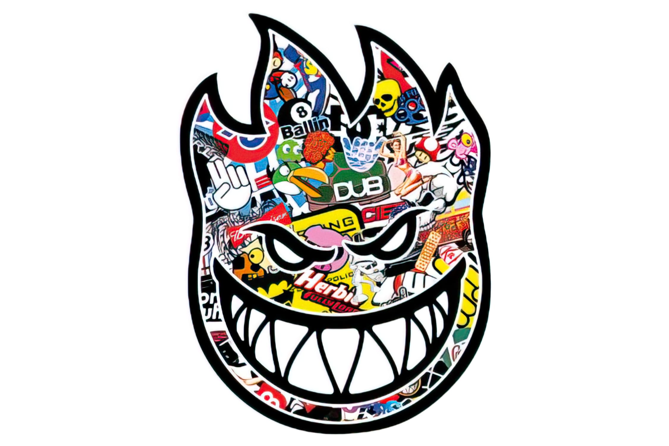 SP-050264 Adesivo Fire Face Sticker Bomb, COD: SP-050264