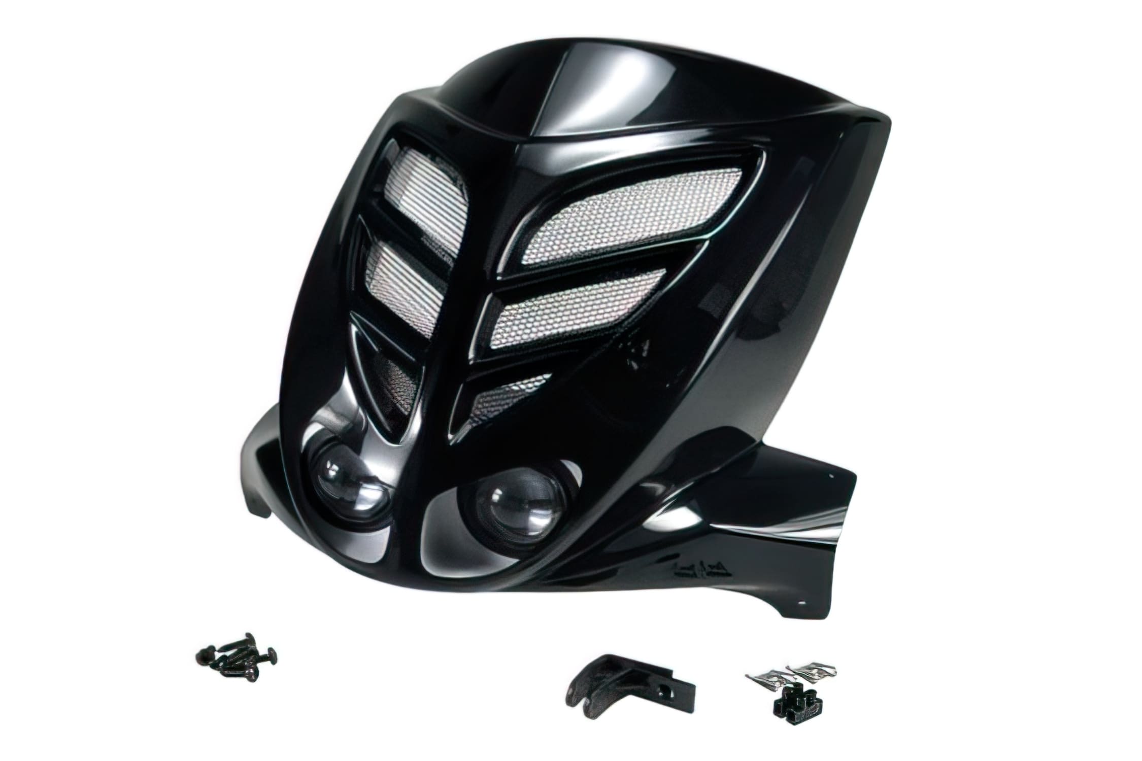 L-BCD613 Scudo Anteriore con Doppio Faro BCD Extreme, con omologazione, Stunt/Slider, nero, COD: L-BCD613