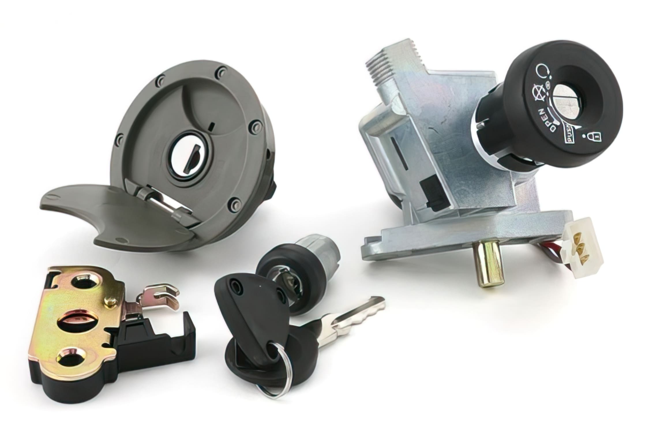 MF03.002 Lock Set, MBK Nitro / Yamaha Aerox (from 2003) (4 Pieces)