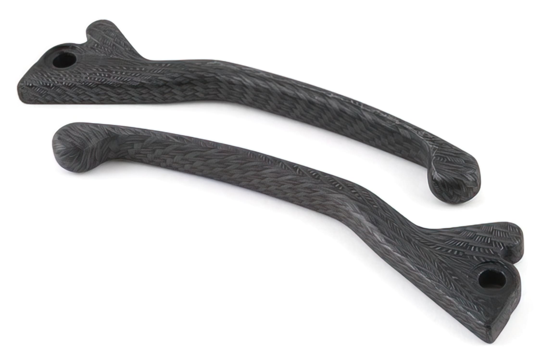 CGN450606 Tun'R Rear Disc Brake Levers (x2) Carbon Look Gilera Stalker / Piaggio NRG Extrem