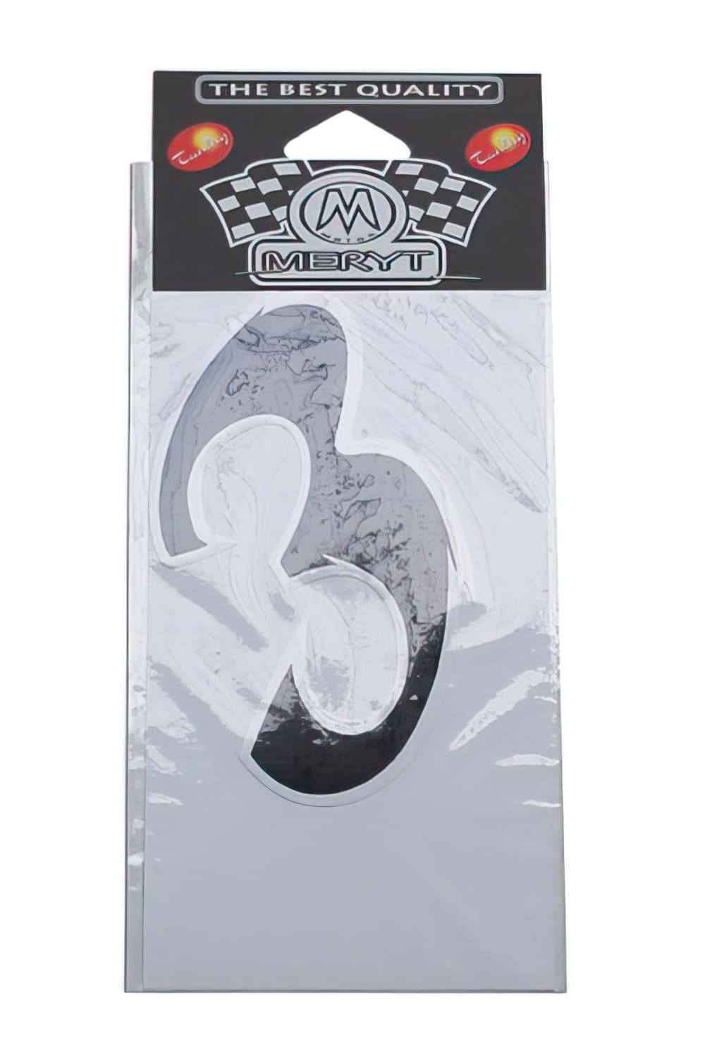 STICK-1284 Adesivo Nummero 3, nero (h. 9 cm), COD: STICK-1284