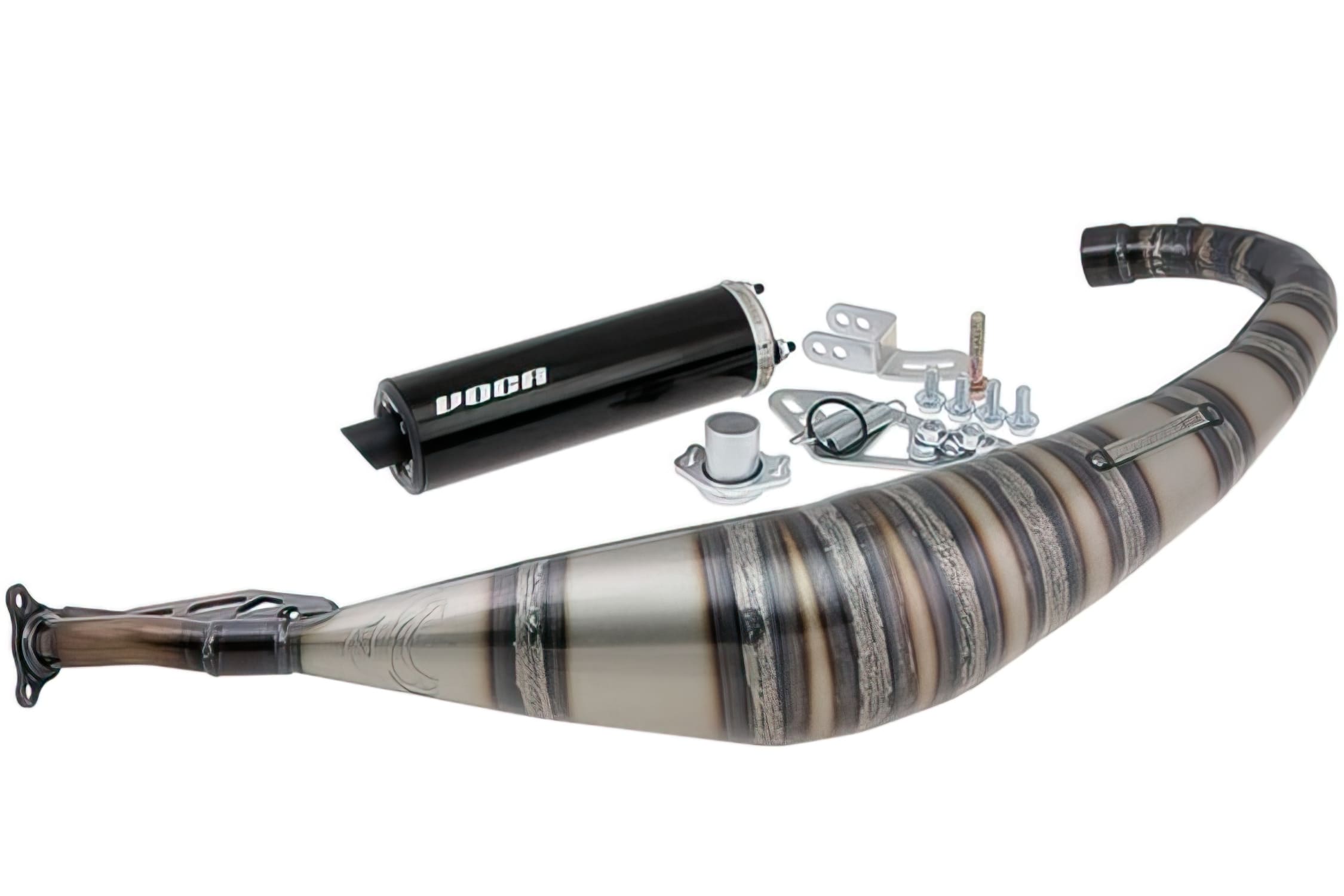 VCR-RD25192/BK VOCA Rookie 50 / 70cc Exhaust, Derbi Senda, Black Silencer