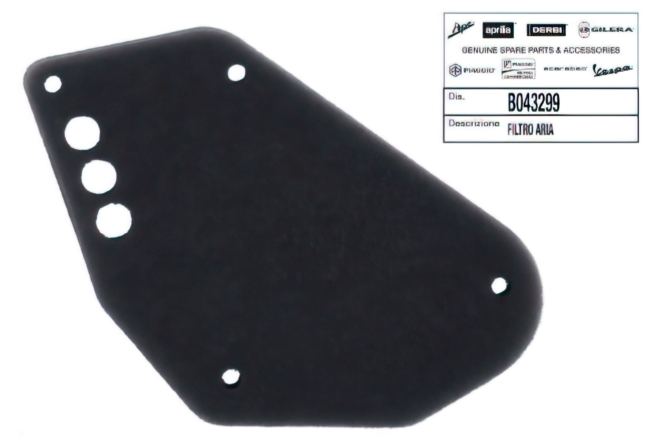 OE-DEB043299 Filtro Aria ricambio originale Derbi