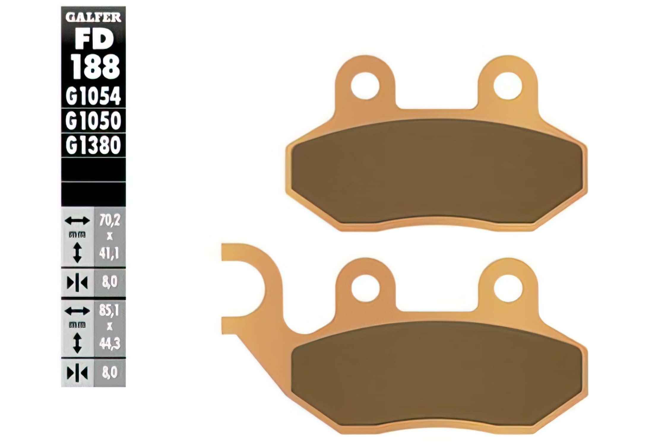 GLS2880 Pastiglie freno Galfer sinterizzate Peugeot Tweet, COD: GLS2880