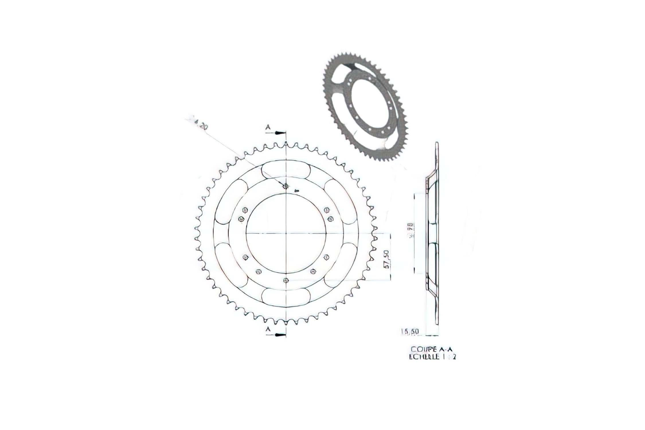 CGN2953 Corona, Grimeca 54 Denti, Peugeot 103 (diametro 98mm), COD: CGN2953