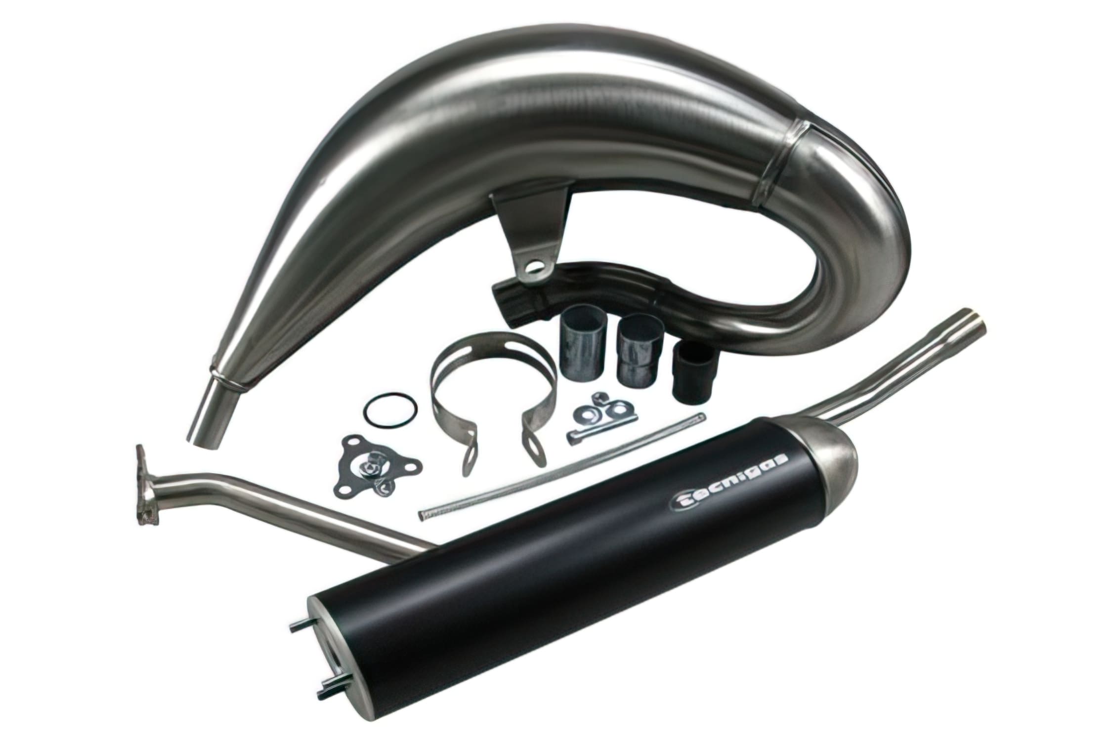 TG061250001 Marmitta Tecnigas E-NOX STEEL, Aprilia MX50/RX50 Anno 96-05, senza omologazione, COD: TG061250001