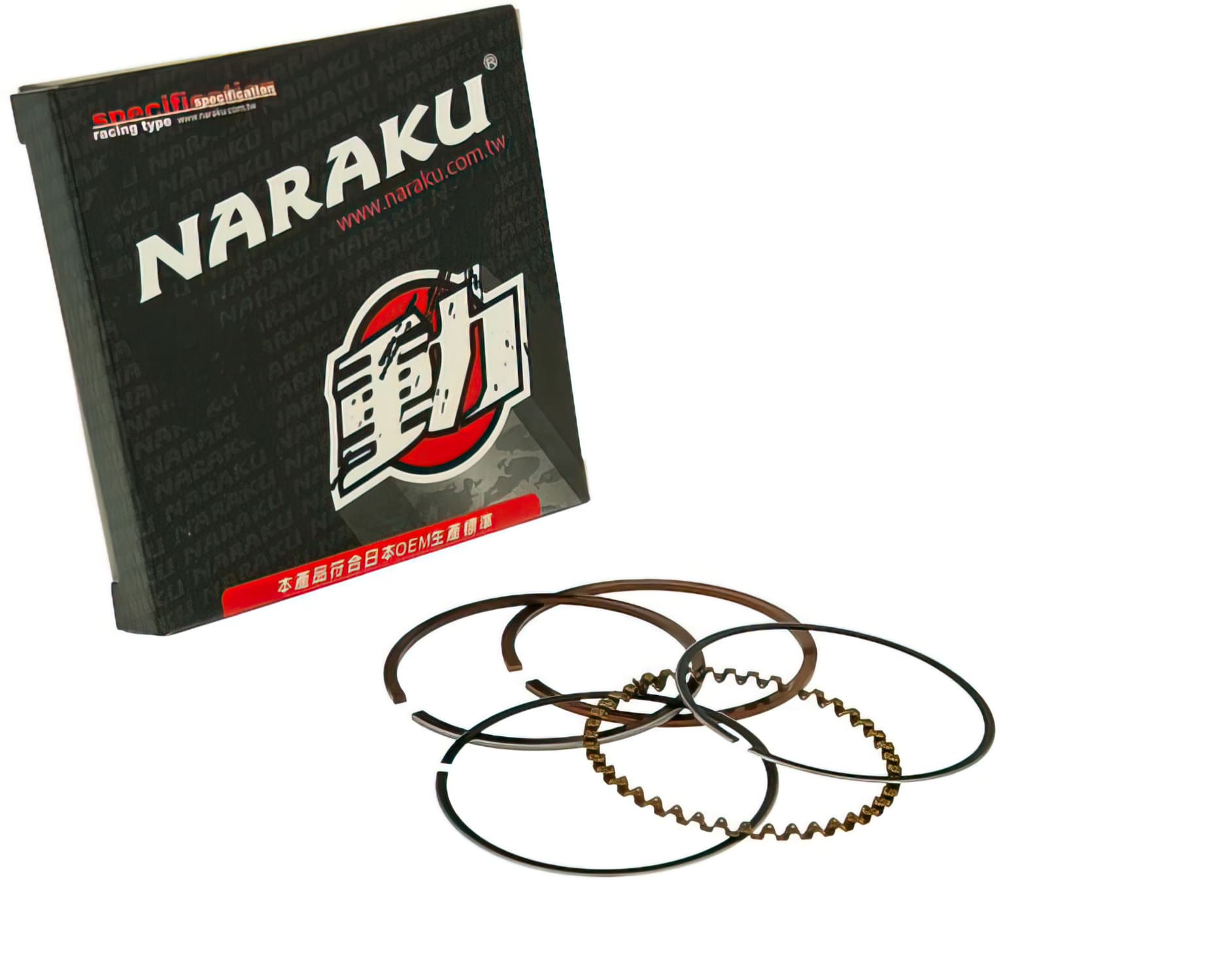NK101.27 Set Segmenti Pistone Naraku 50ccm Piaggio 4T