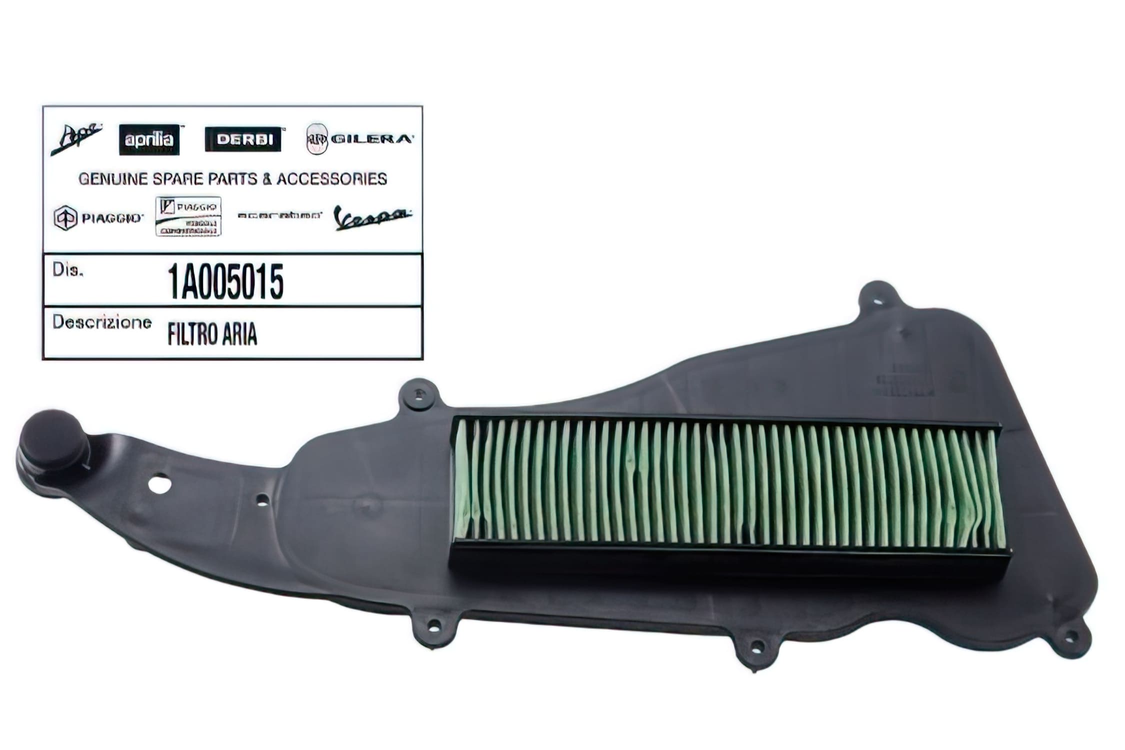 OE-PIA1A005015 Filtro Aria - ricambio originale Piaggio Liberty iGet 50cc / 125cc (dopo il 2015), COD: OE-PIA1A005015