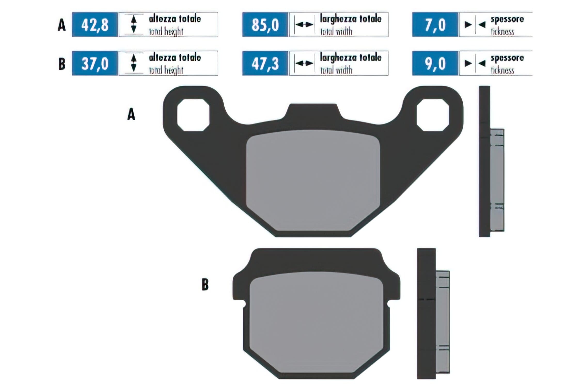P174.0074 Pastiglie freno Polini Original Peugeot Kisbee, COD: P174.0074