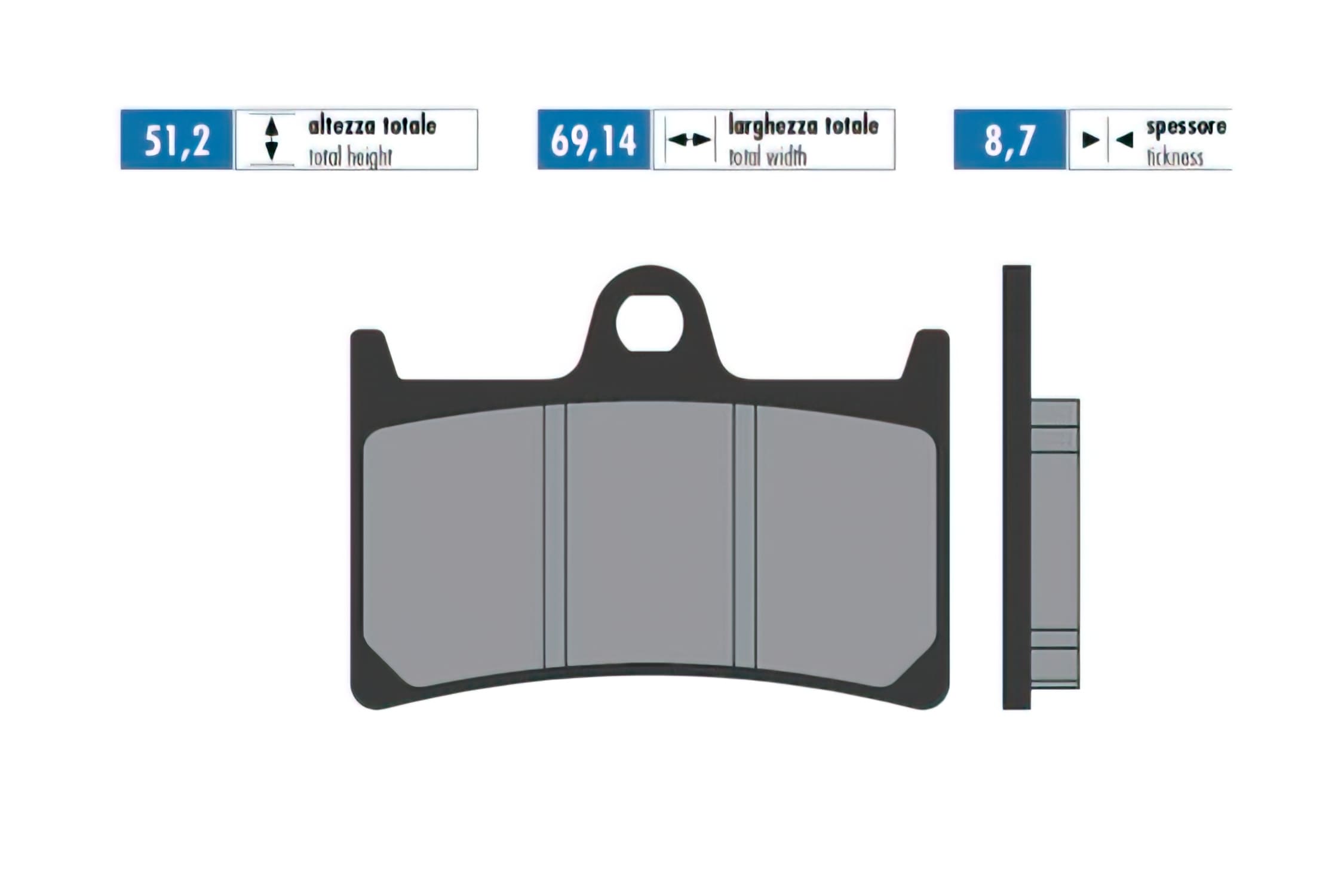 P174.0094 Pastiglie freno Polini Original Yamaha Tmax 500 - 530, COD: P174.0094
