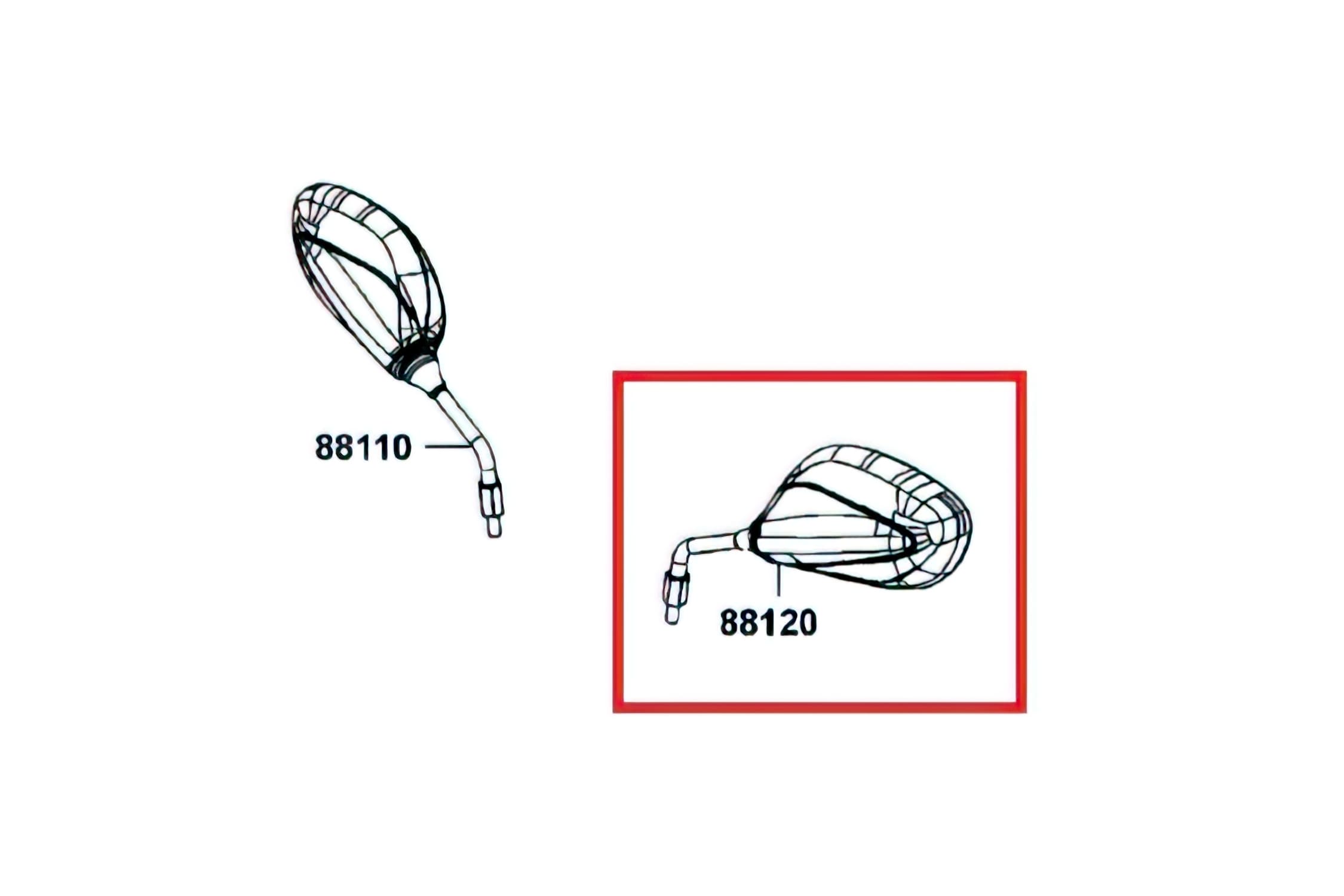 88120-LEB5-C10-D0C Specchietto sinistro - ricambio originale Kymco Agility RS 50cc