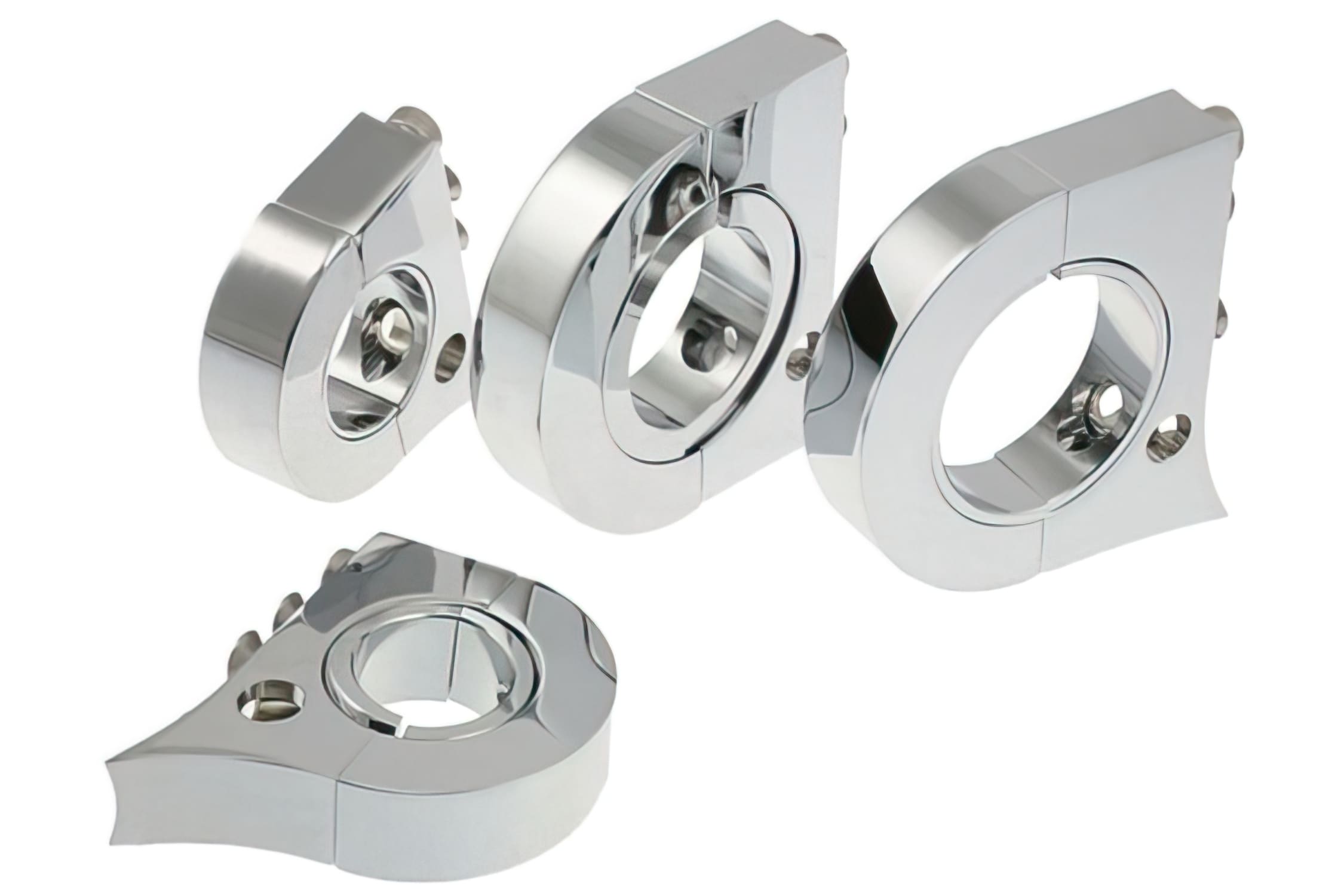 KO-BE550M19 Koso Chrome Crankcase Mount for 1-1/2” Handlebar